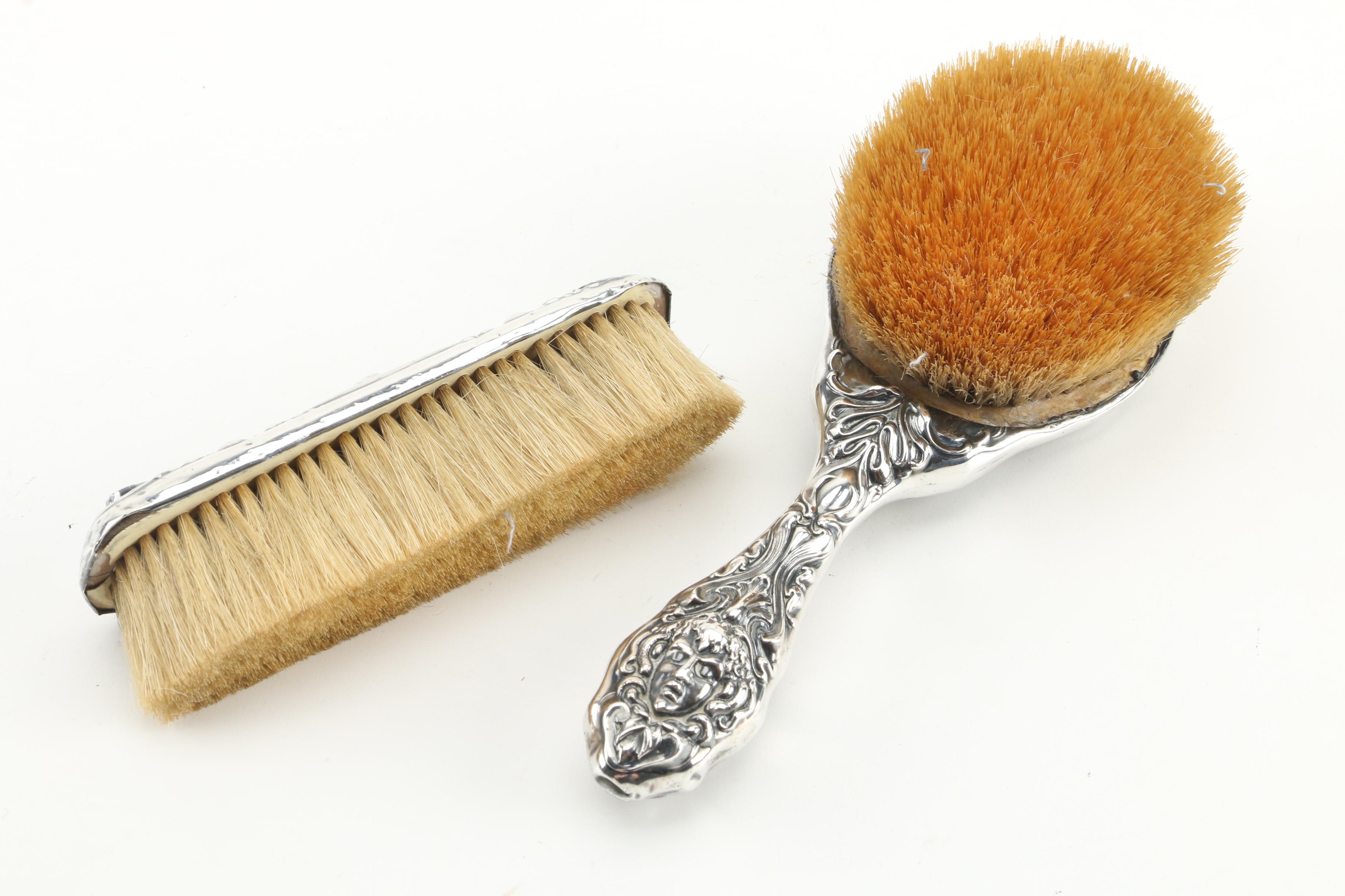 Unger Brothers Sterling Handled Brushes with Other Sterling Vanity Accessories