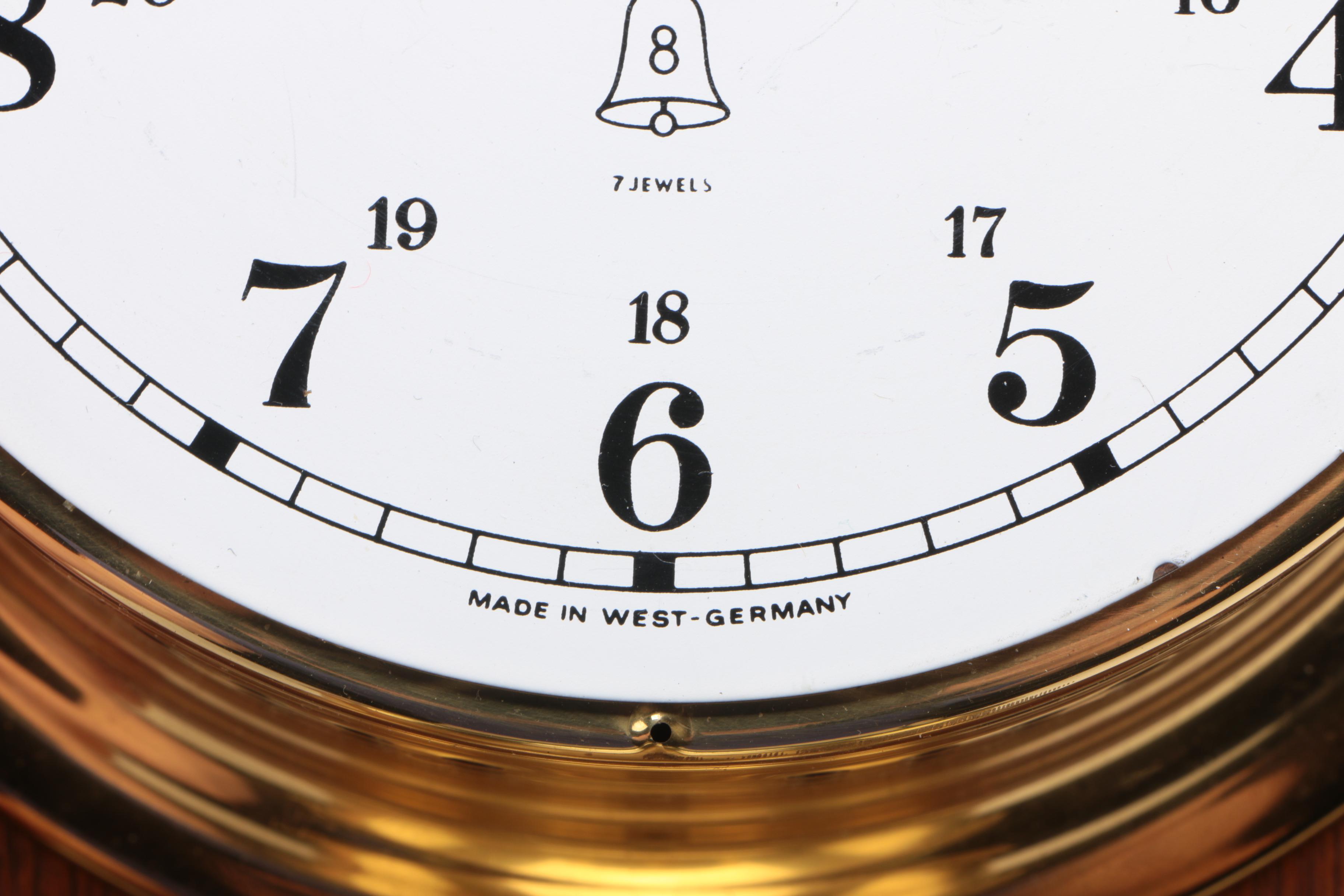 German Schatz Mounted "Royal Mariner" Clock with Compensated Precision Barometer