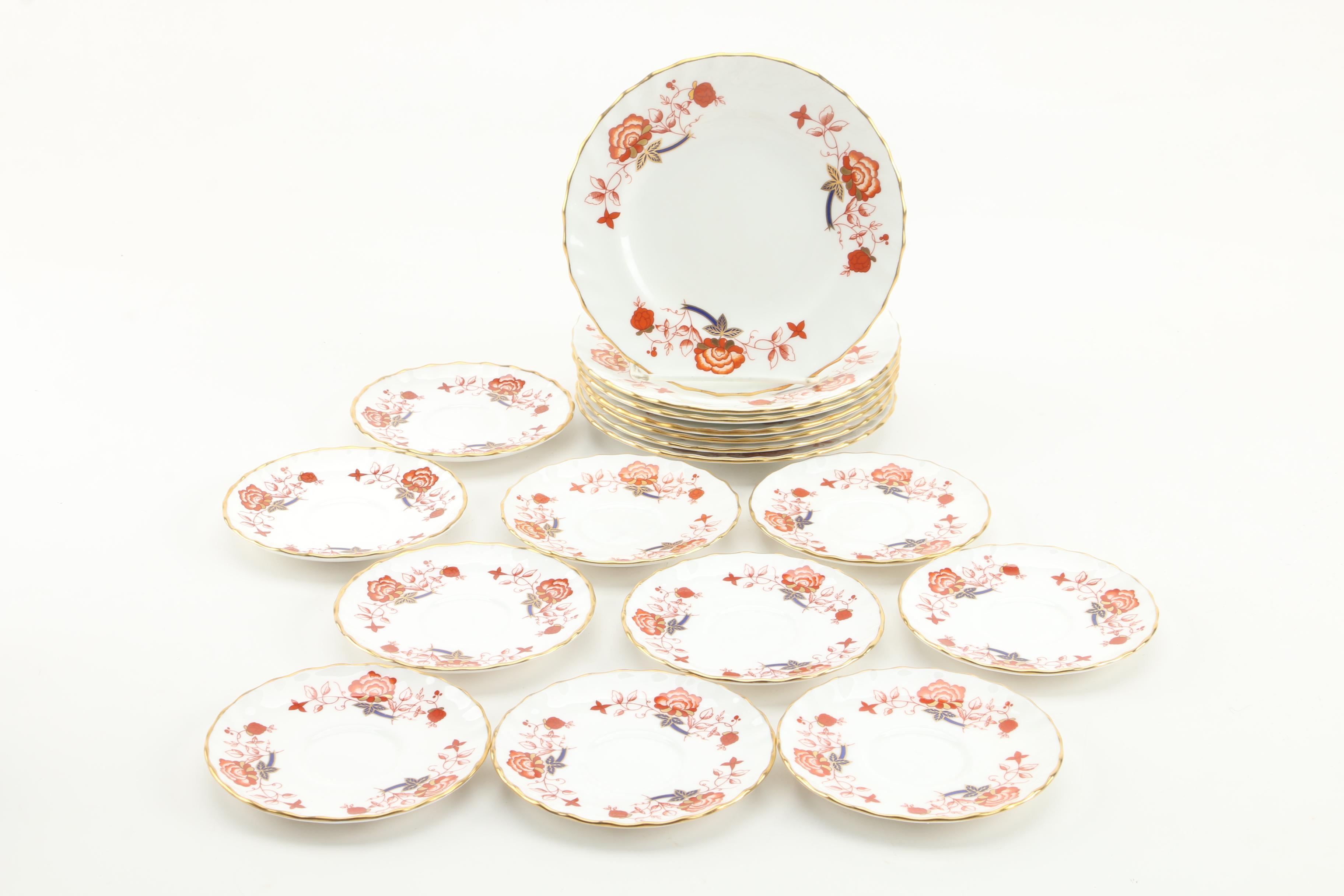 Royal Crown Derby "Bali" Bone China Demitasse Tableware Circa 1975 - 1992