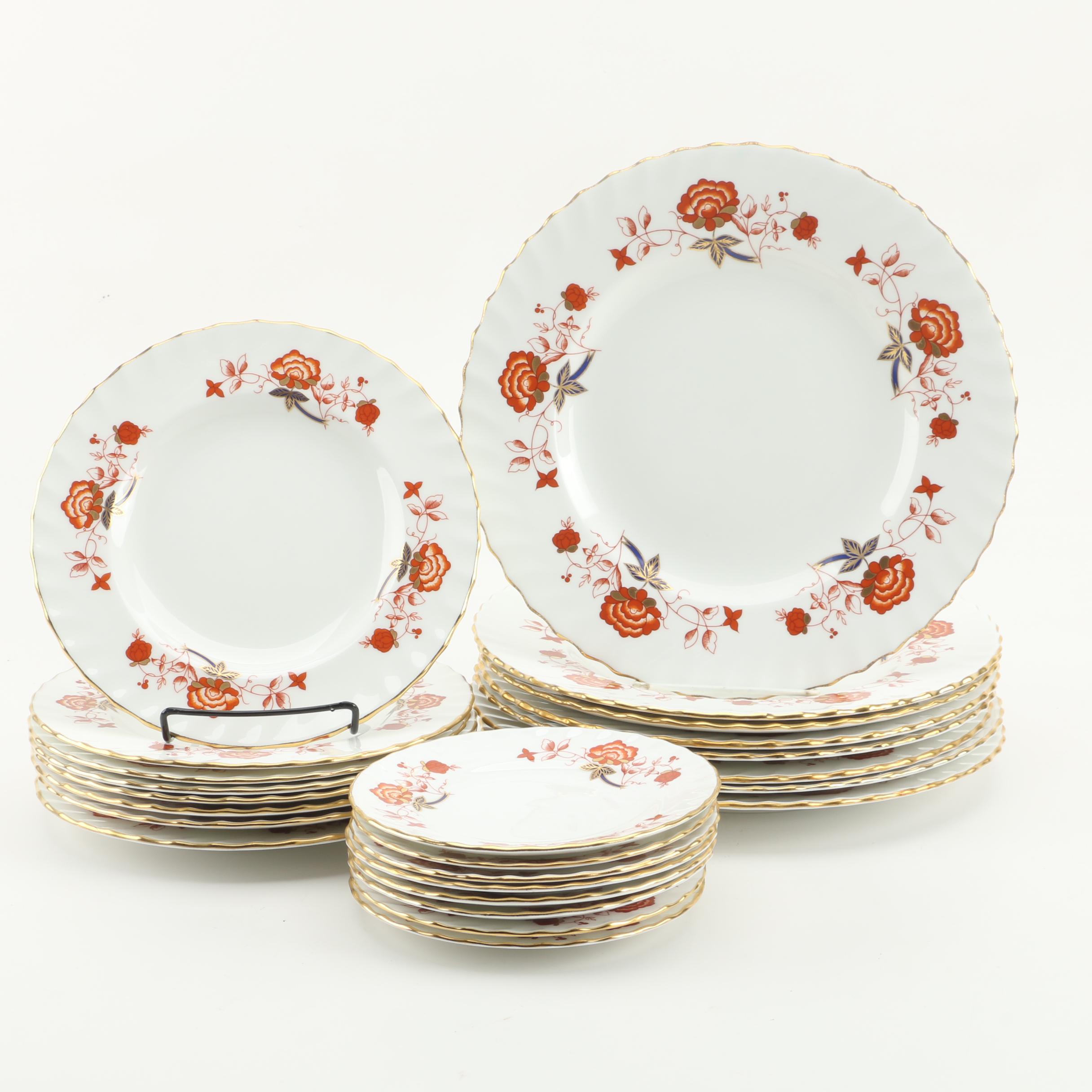 Royal Crown Derby "Bali" Bone China Dinnerware Circa 1975 - 1992