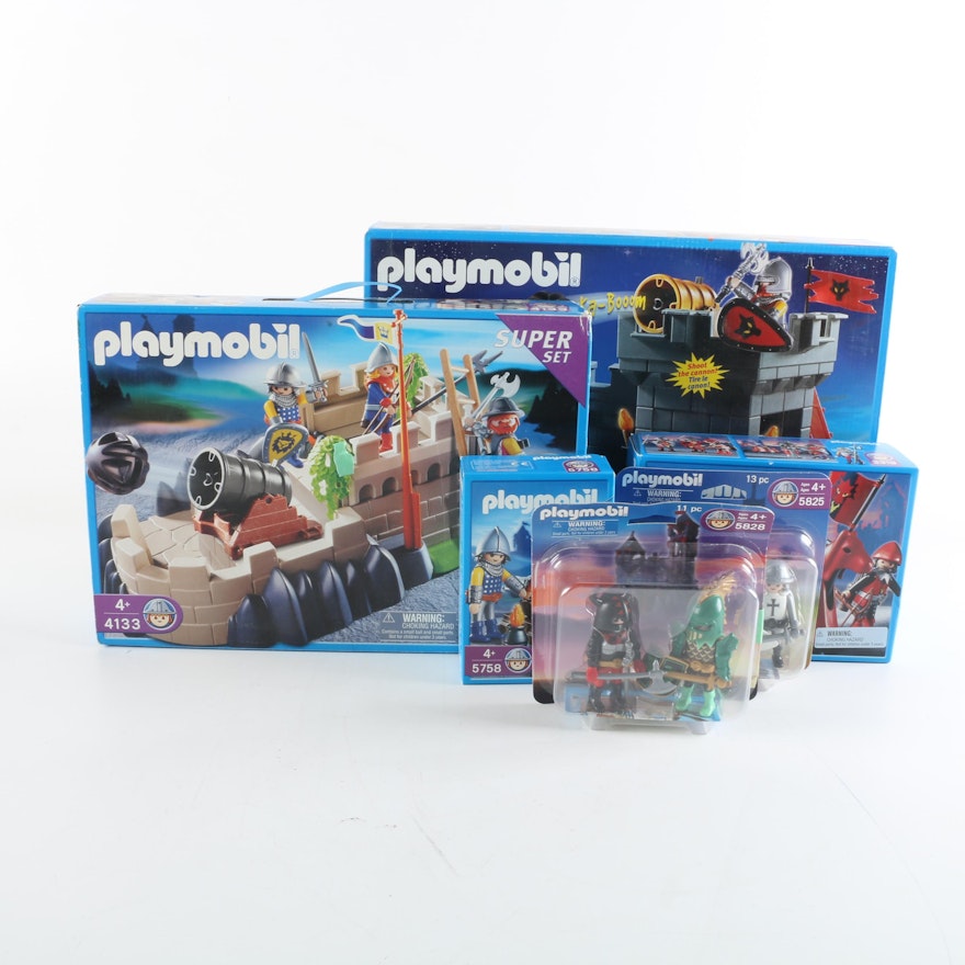 Playmobil Knights Themed Sets and Figures Including "Knight's Dungeon" Set