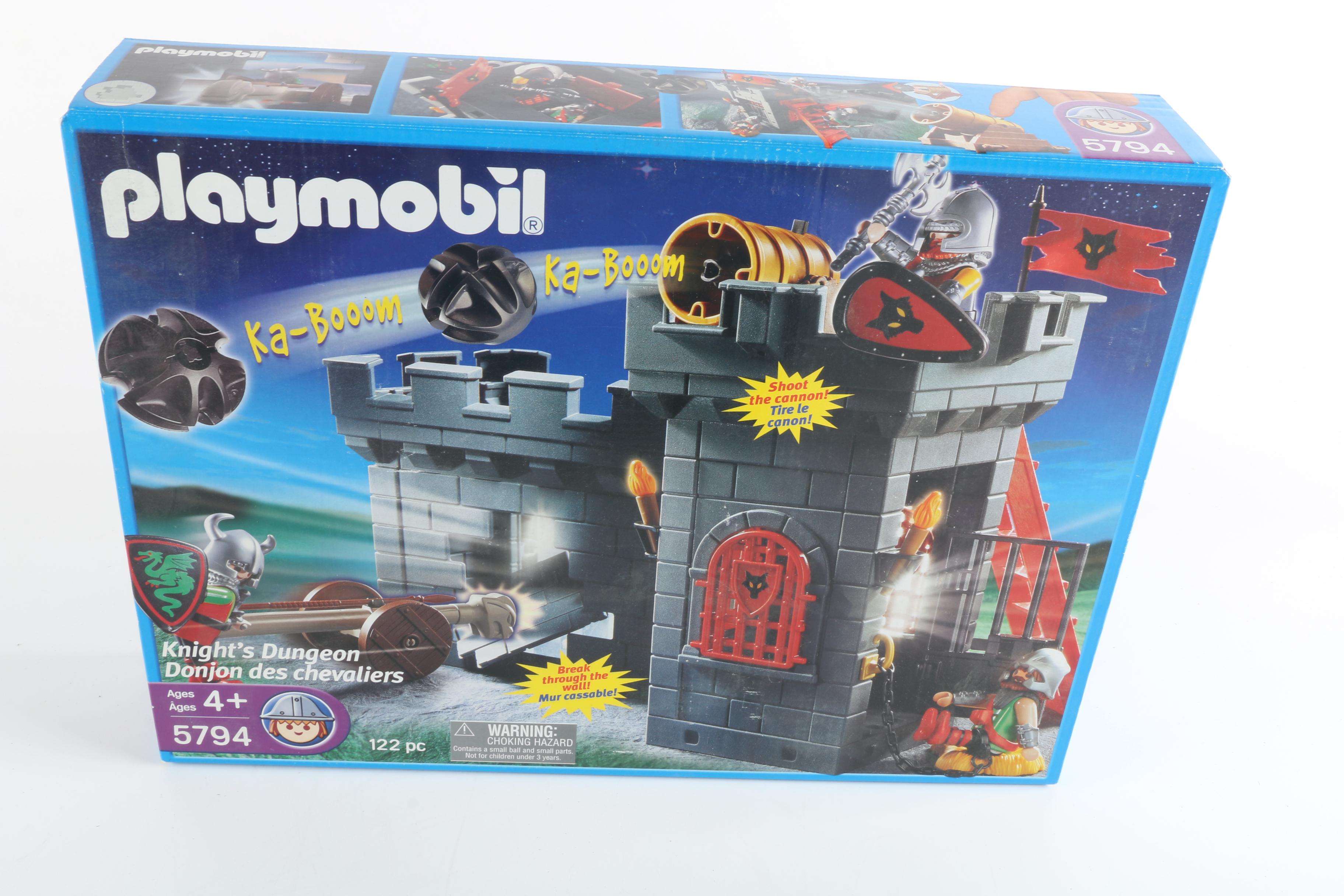 Playmobil Knights Themed Sets and Figures Including "Knight's Dungeon" Set