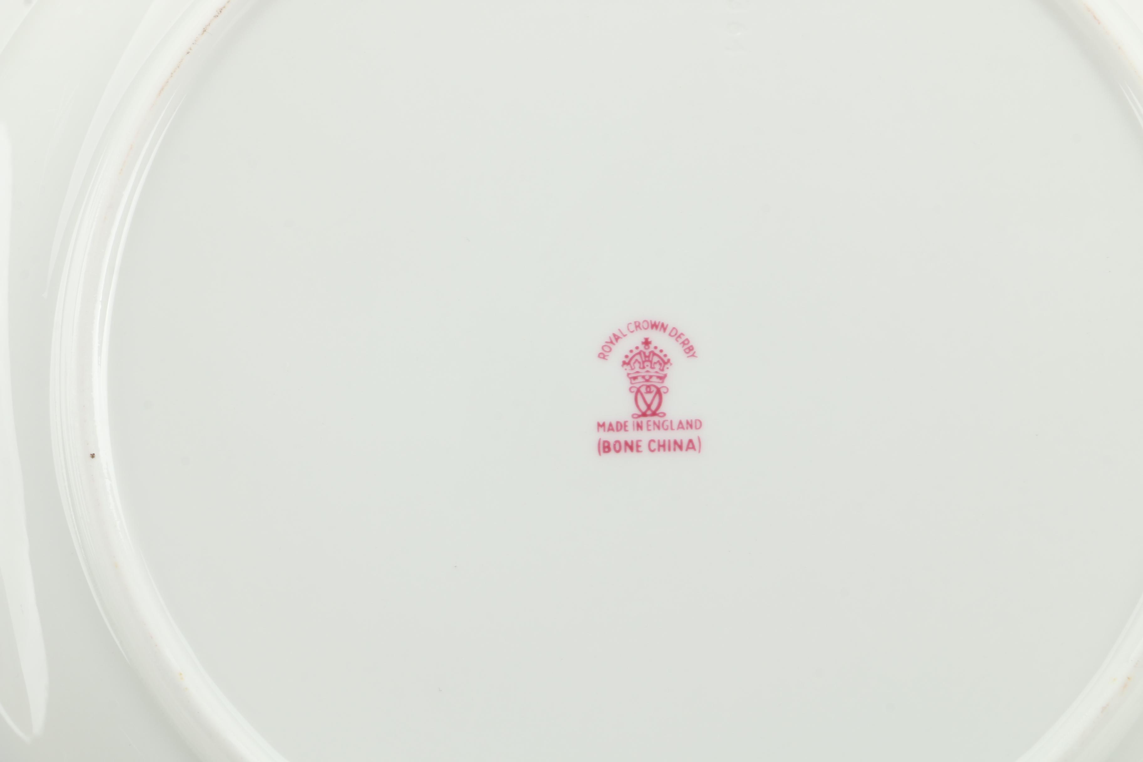 Royal Crown Derby "Bali" Bone China Dinnerware Circa 1975 - 1992