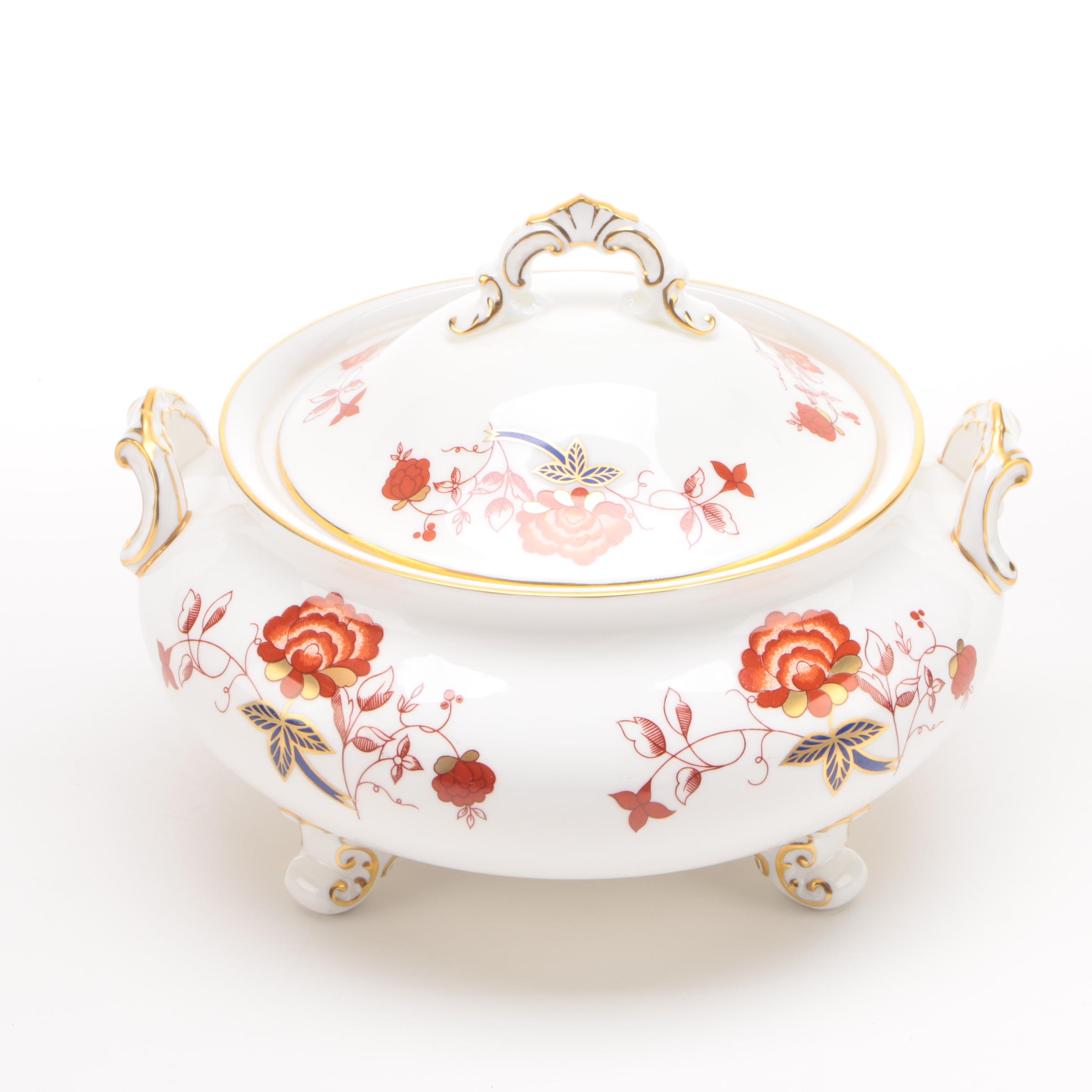 Royal Crown Derby "Bali" Covered Vegetable Bowl Circa 1975 - 1992