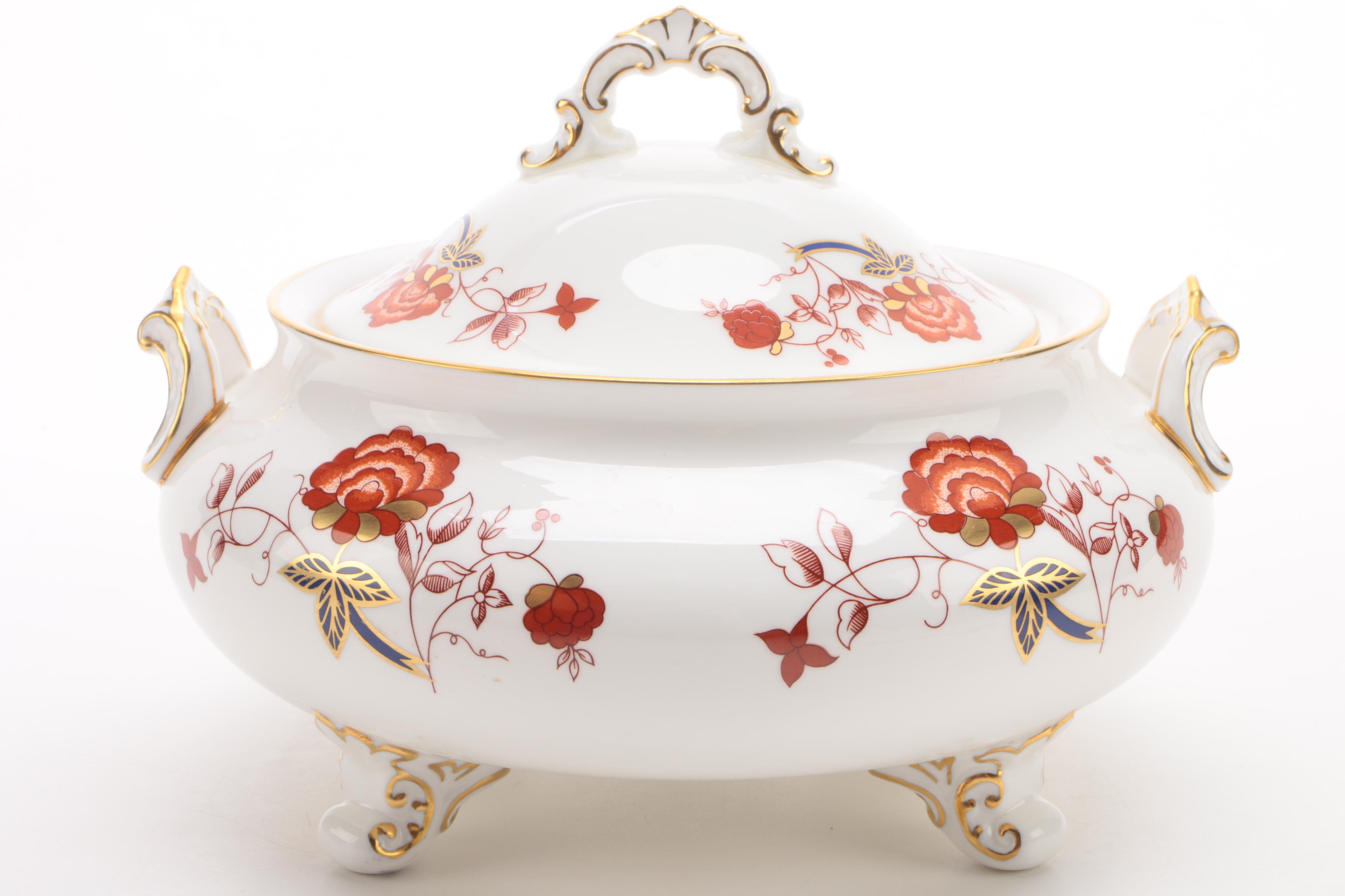 Royal Crown Derby "Bali" Covered Vegetable Bowl Circa 1975 - 1992