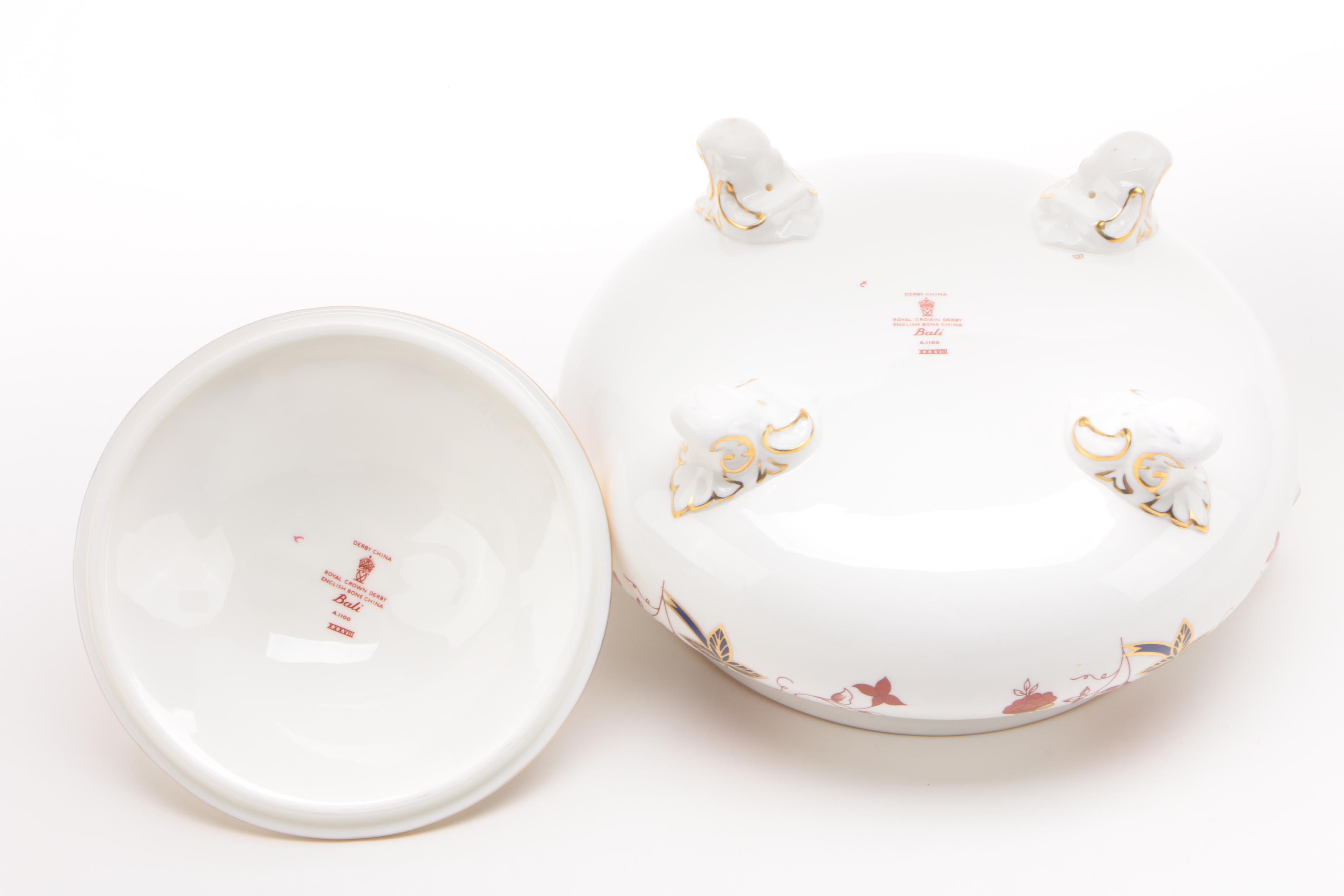 Royal Crown Derby "Bali" Covered Vegetable Bowl Circa 1975 - 1992