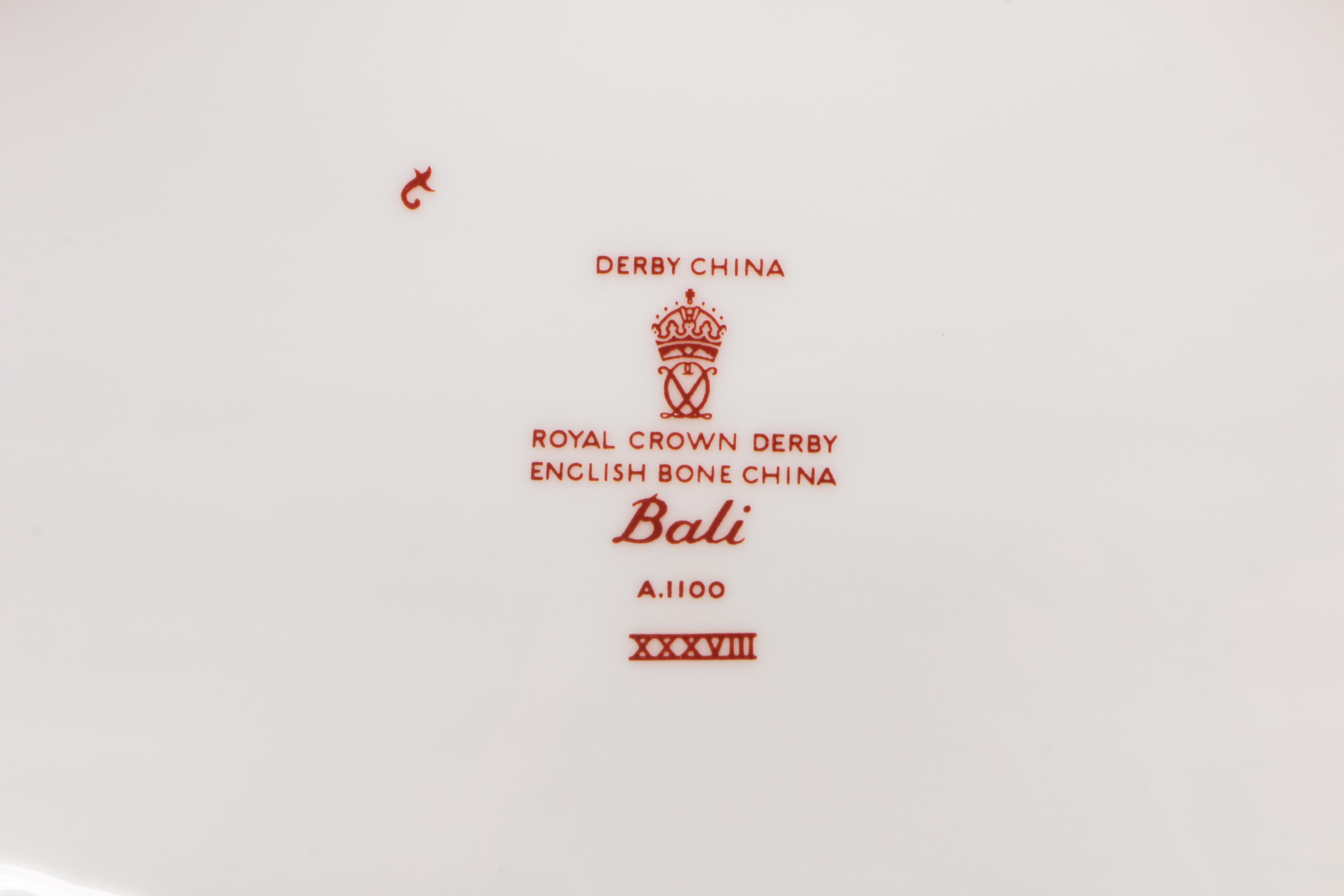 Royal Crown Derby "Bali" Covered Vegetable Bowl Circa 1975 - 1992