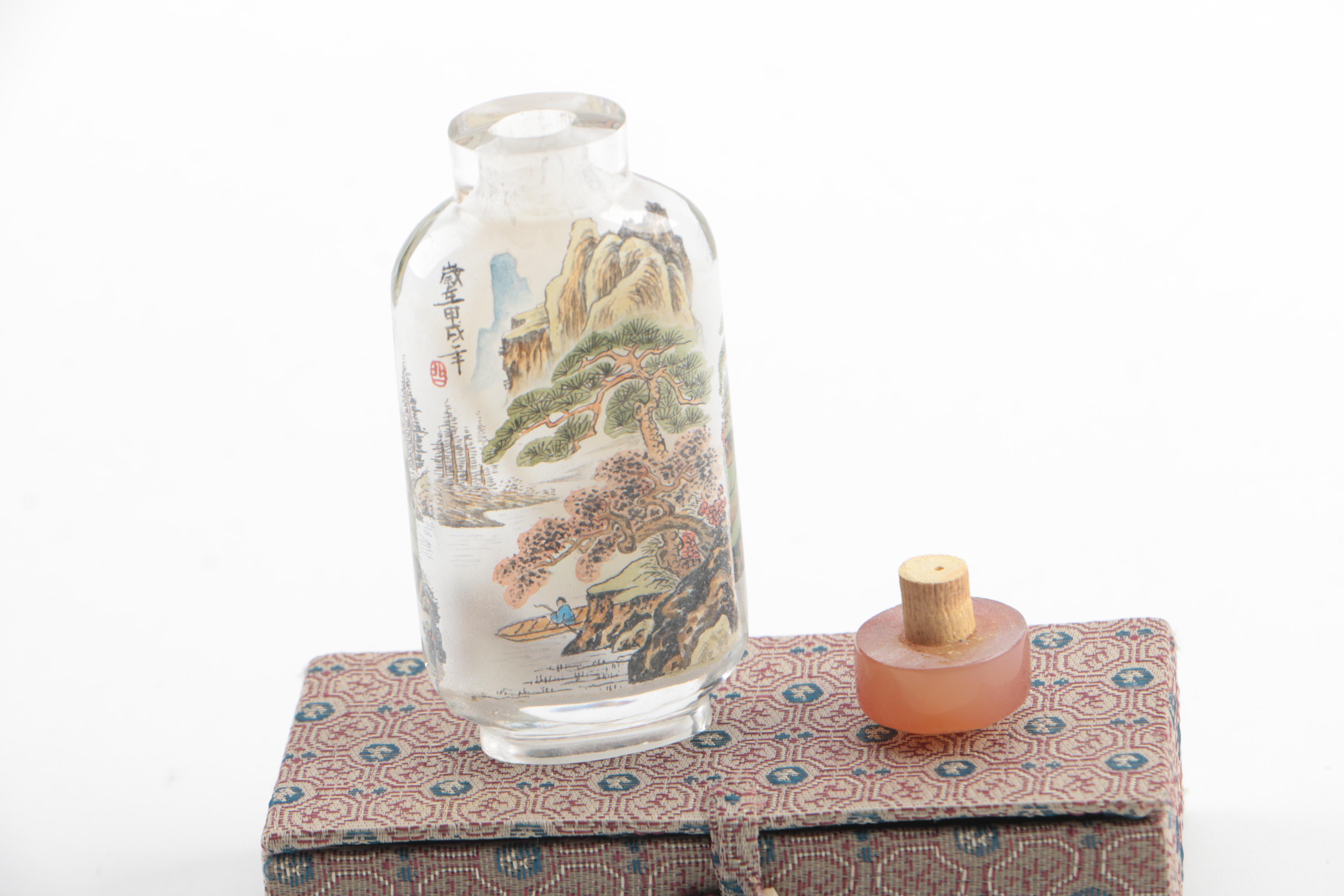 Asian Souvenirs and Decor Including JW Stannard Energy Chime and Baoding Balls