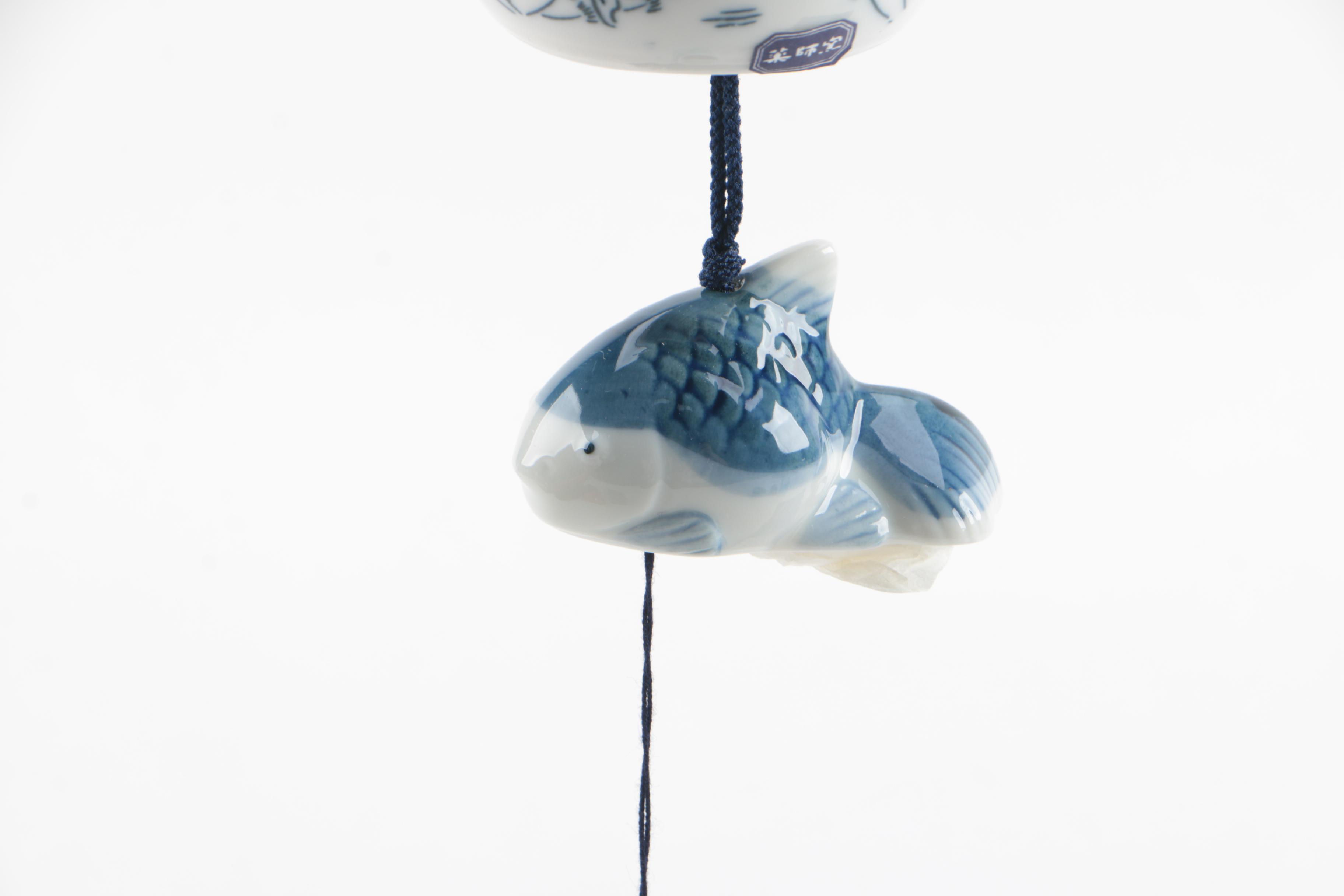 Asian Souvenirs and Decor Including JW Stannard Energy Chime and Baoding Balls