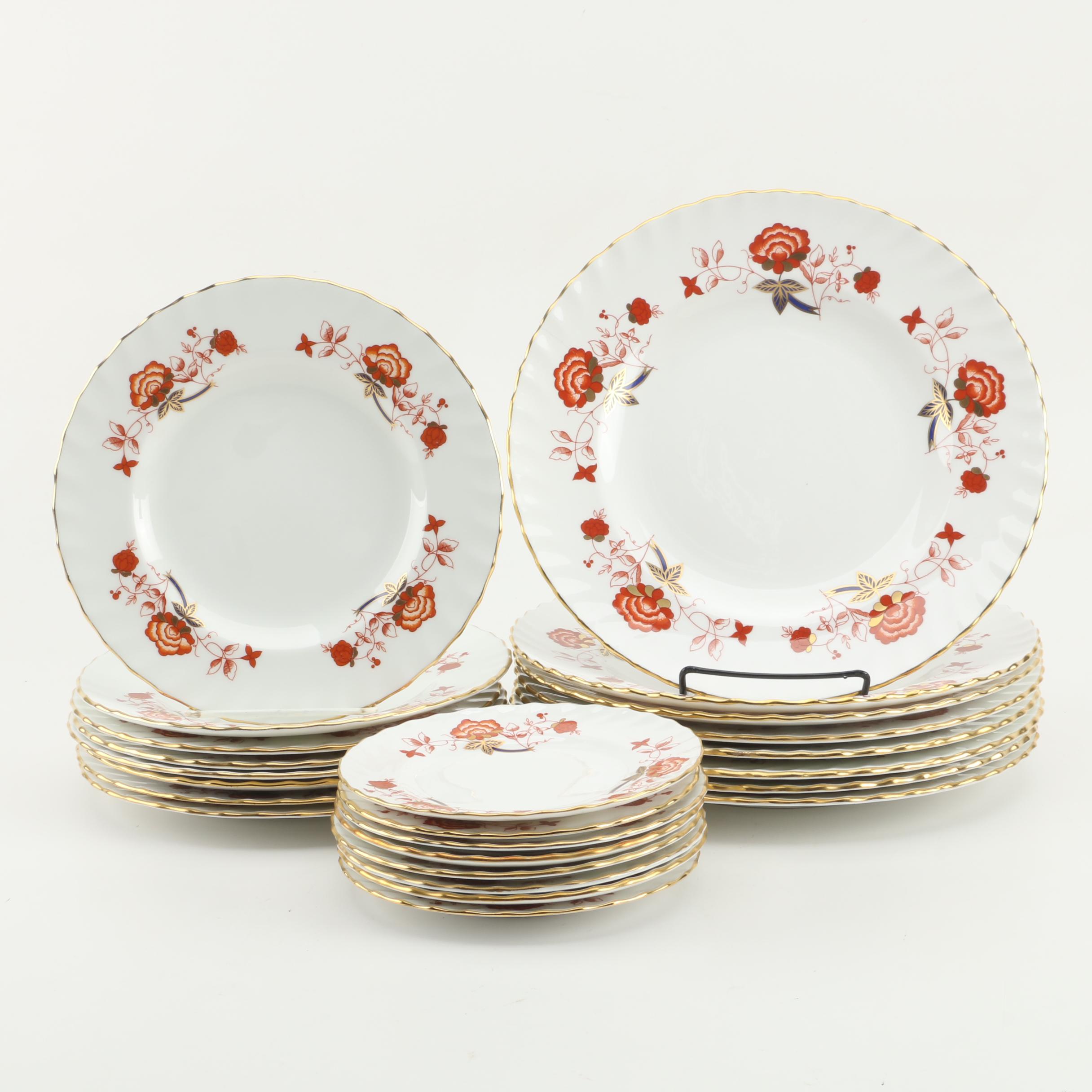 Royal Crown Derby "Bali" Bone China Dinnerware Circa 1975 - 1992