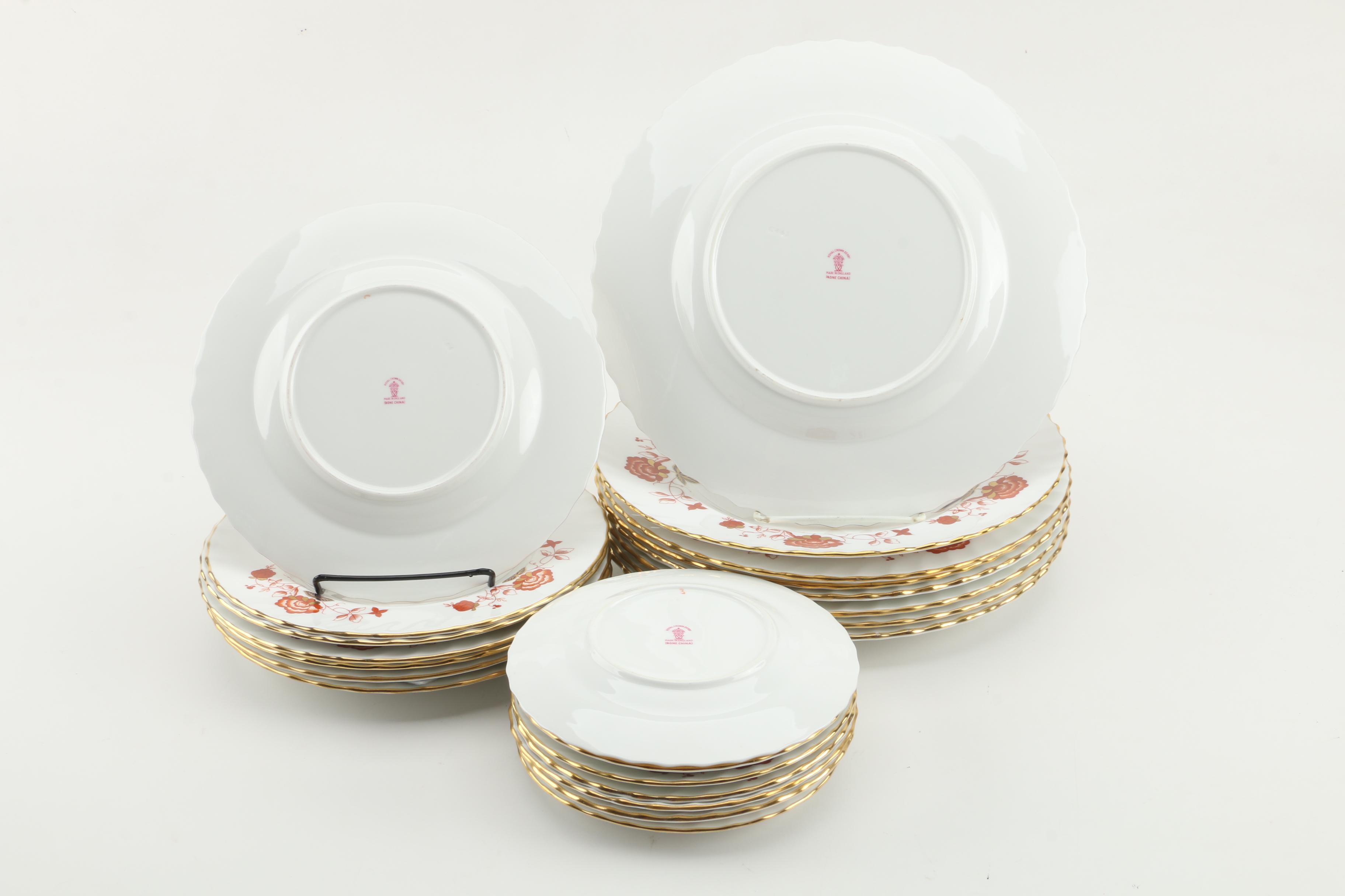 Royal Crown Derby "Bali" Bone China Dinnerware Circa 1975 - 1992