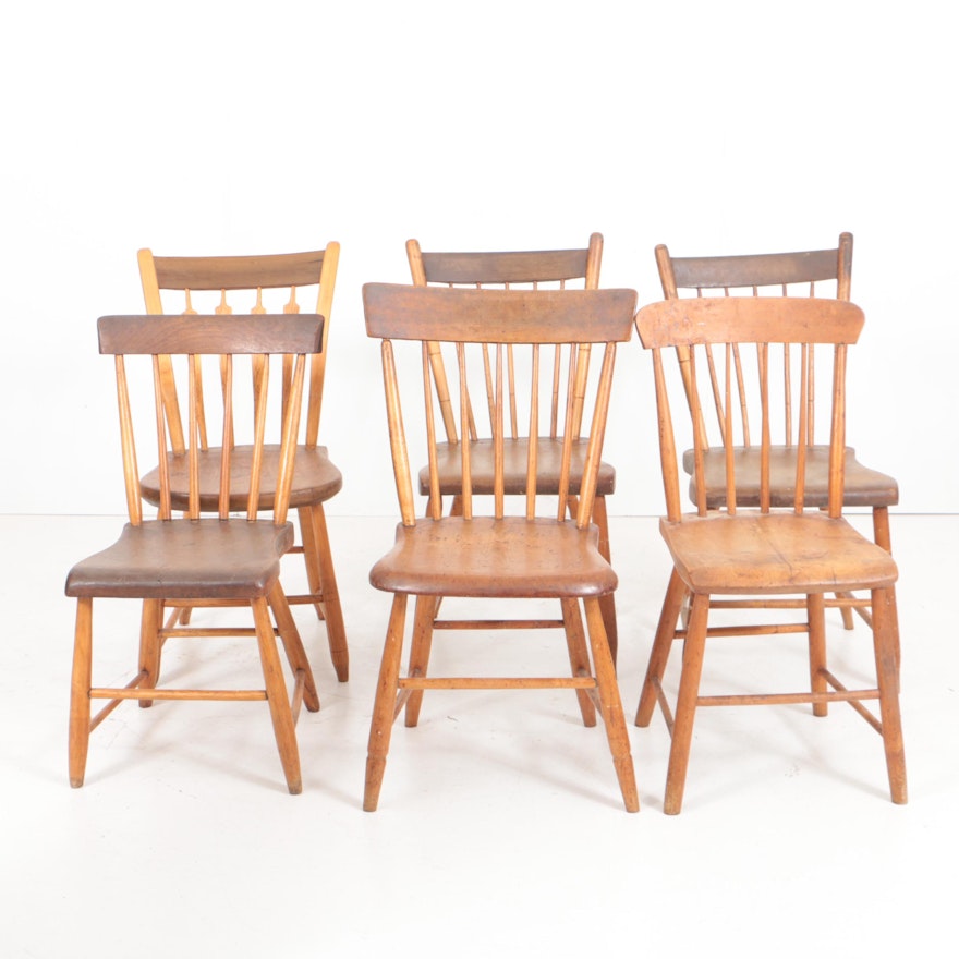 Antique Spindle-Back Side Chairs