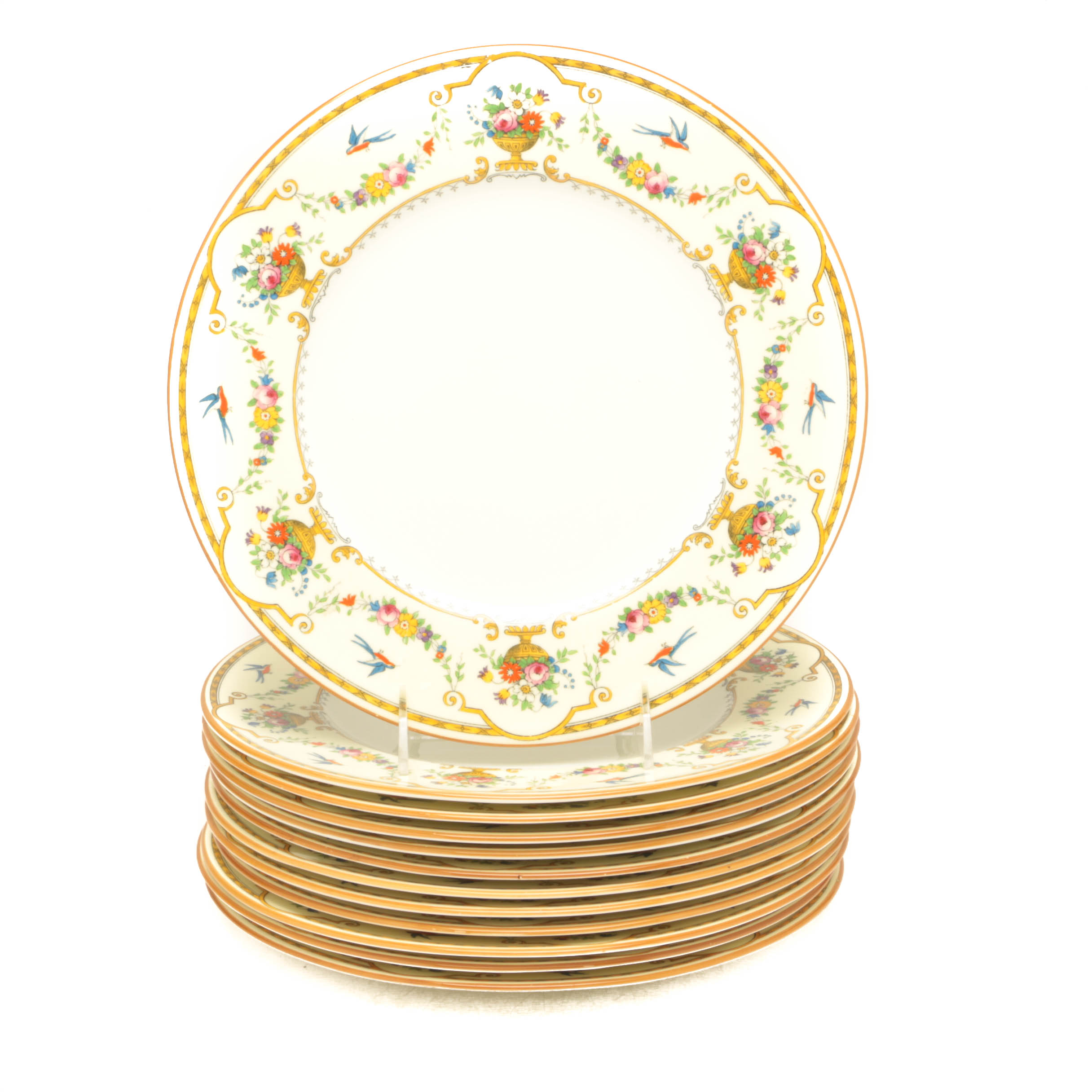 Cauldon China "Melton" Dinner Plates Retailed by Tiffany & Co.