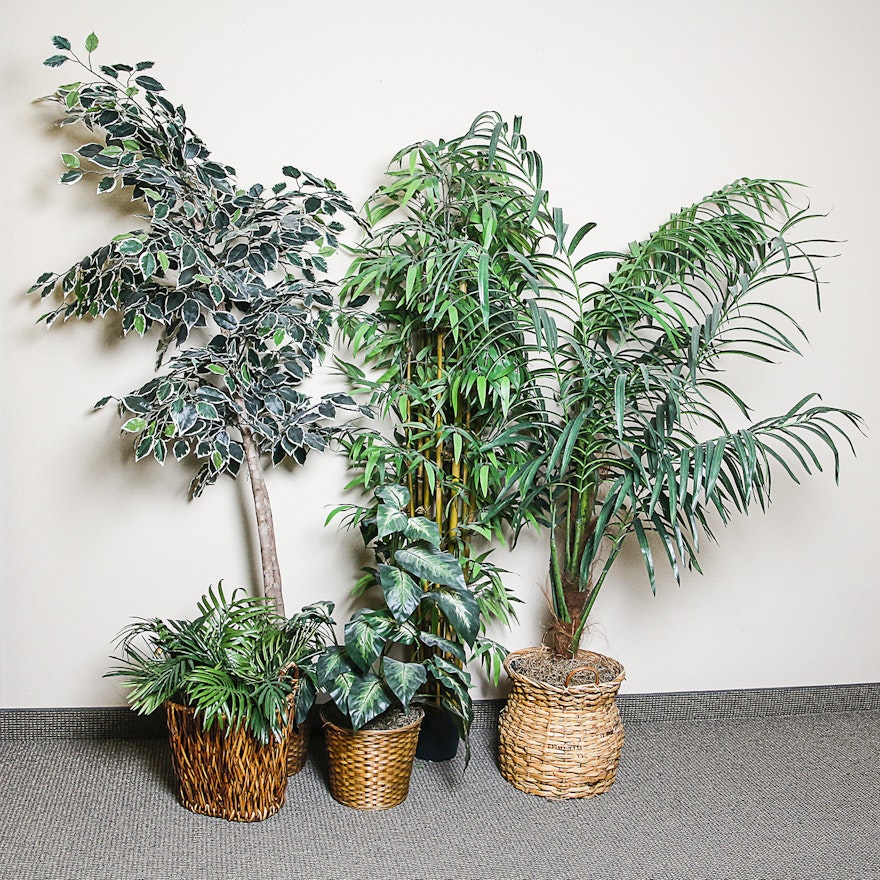 Artifical Trees and Plants in Basket Planters