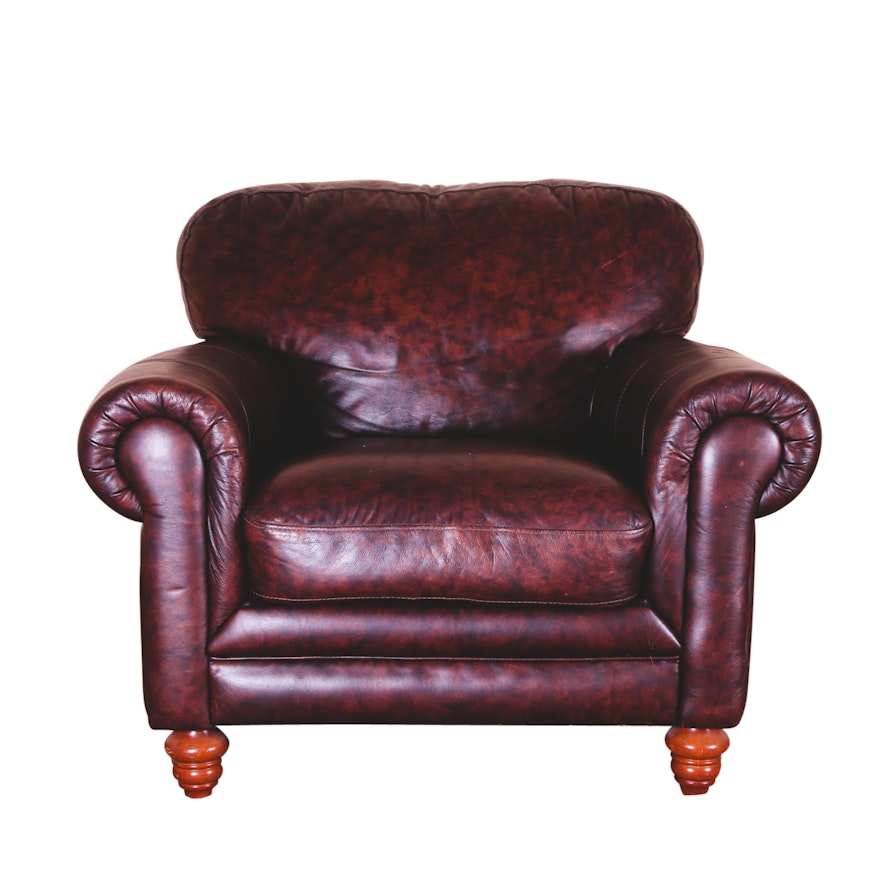 Leather Upholstered Club Chair