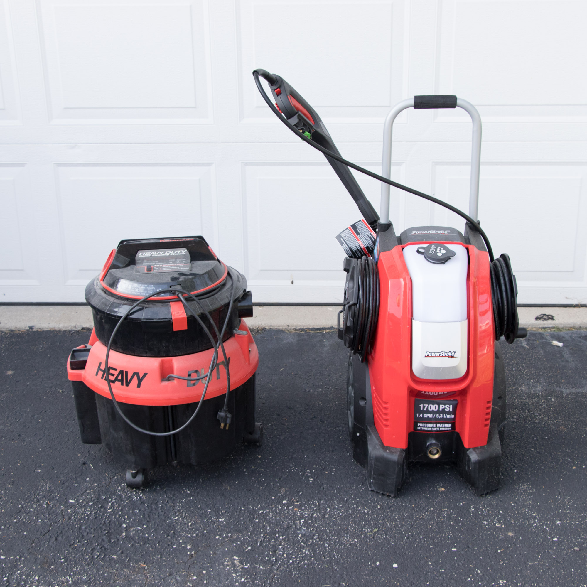 PowerStroke 1700 PSI Pressure Washer and Kenmore Power Spray Carpet Cleaner