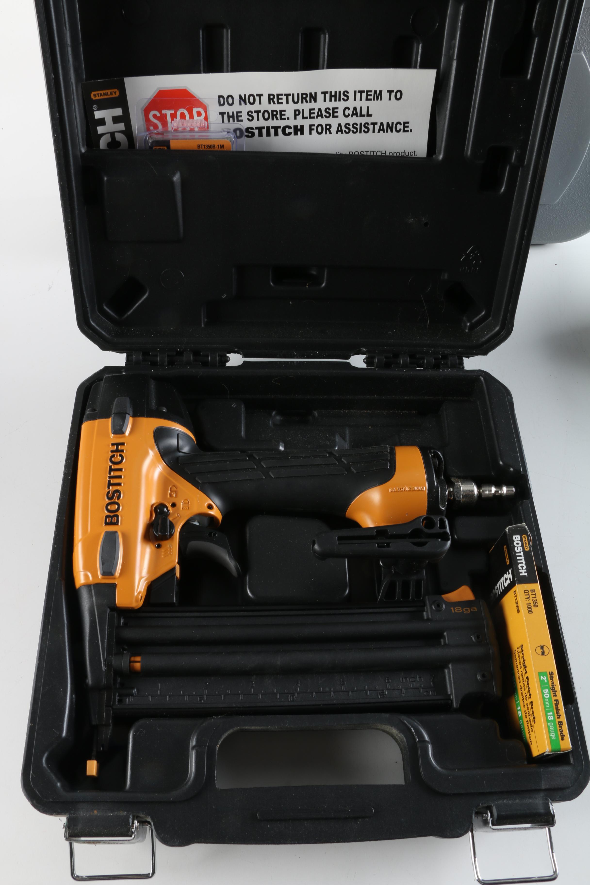 Power Tools Including Bostitch Brad Nailer, Ridgid Jobmax, and More