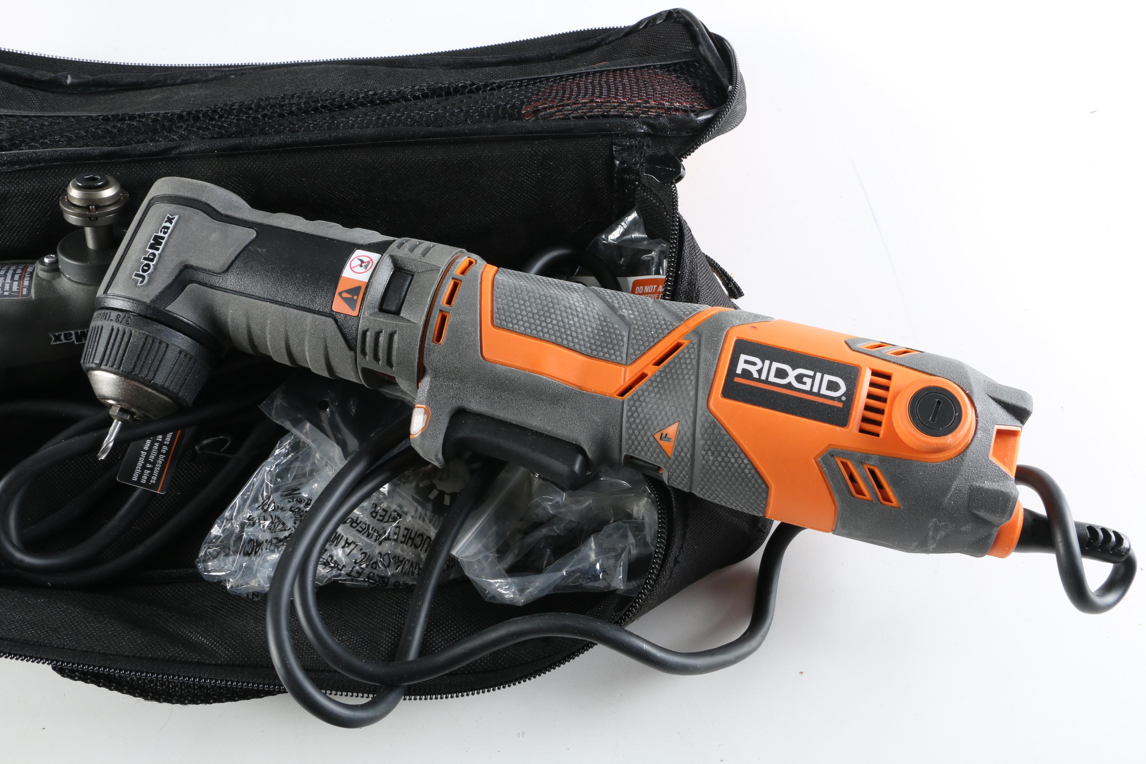 Power Tools Including Bostitch Brad Nailer, Ridgid Jobmax, and More