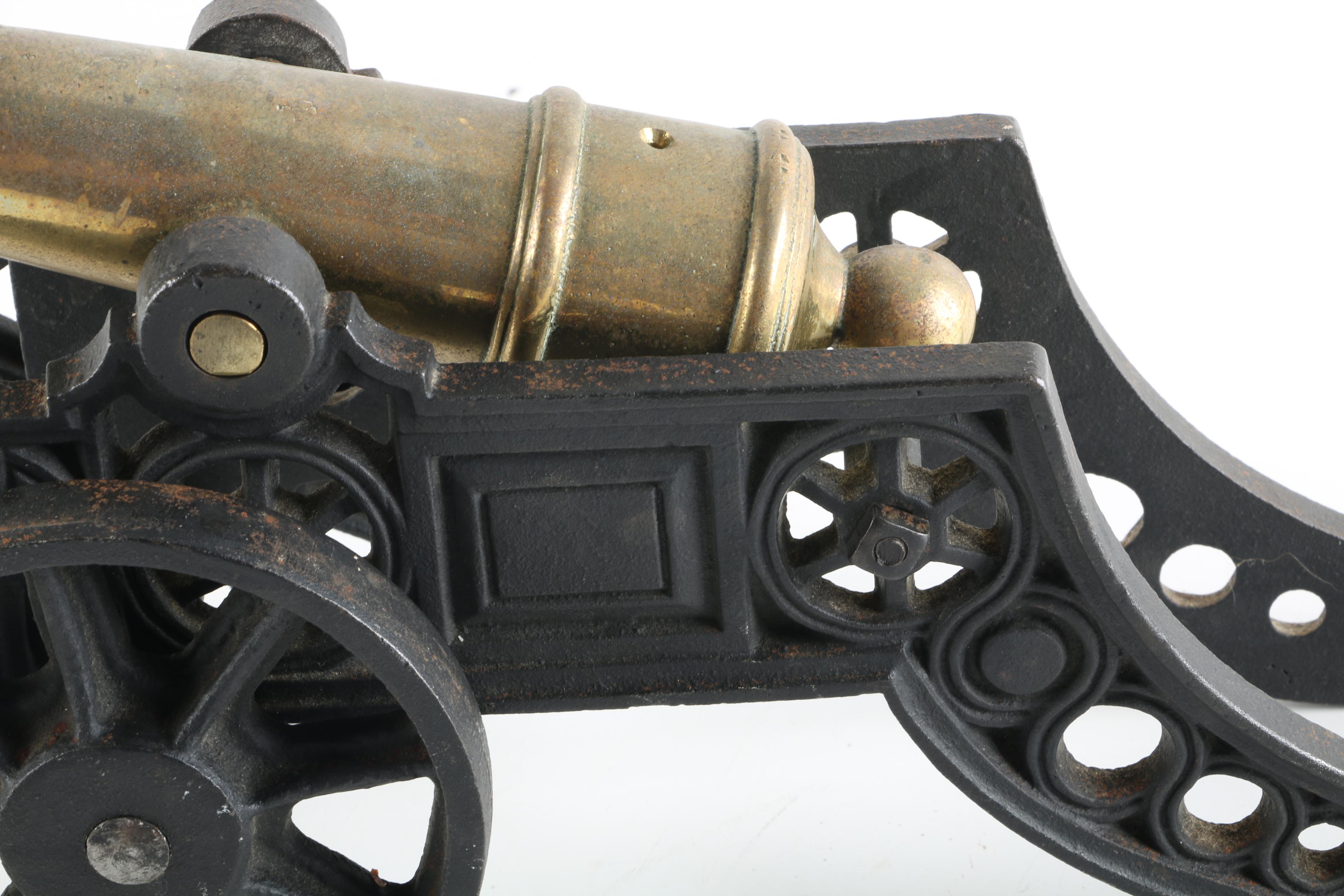 Cast Iron and Brass Civil War Cannon Reproduction