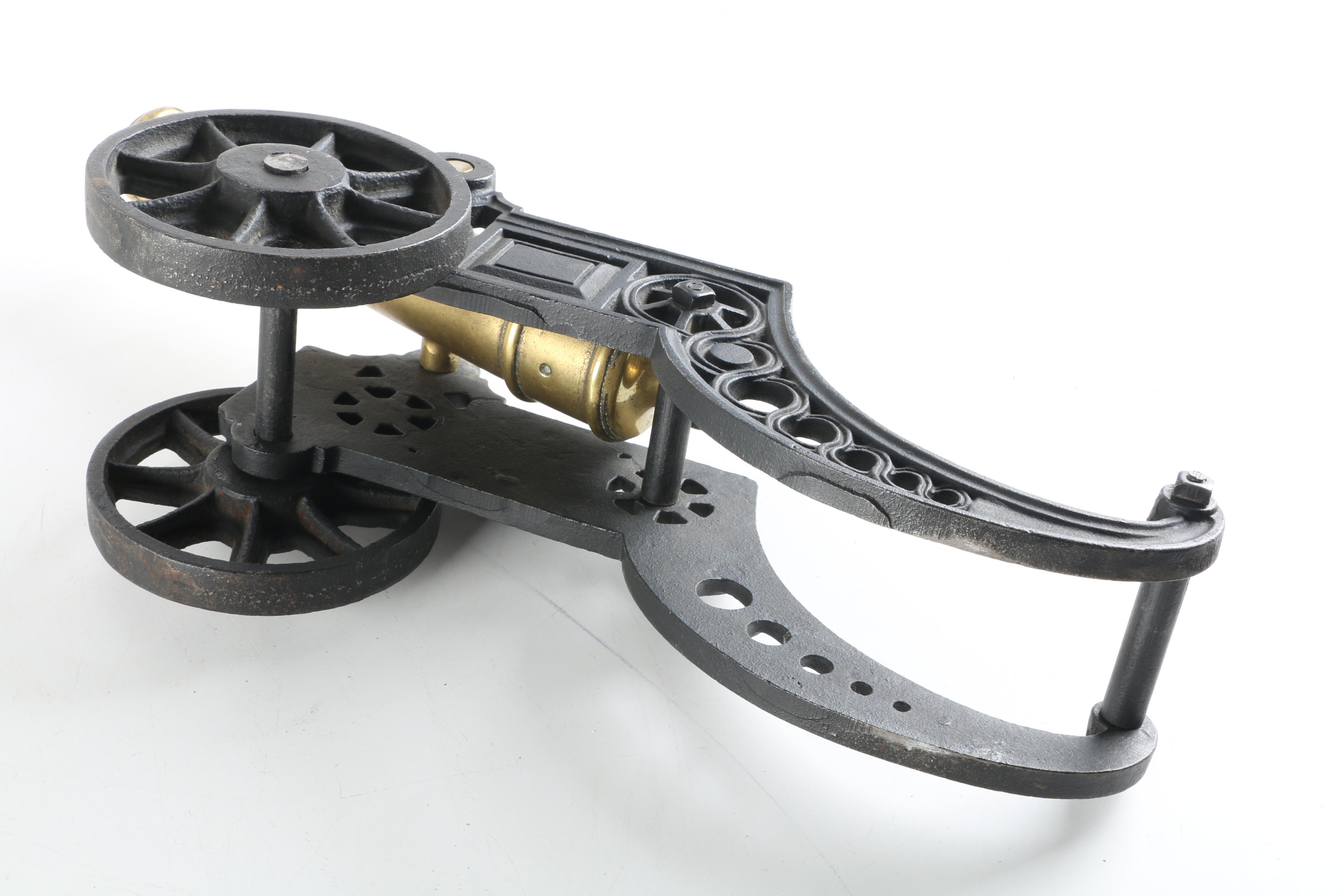 Cast Iron and Brass Civil War Cannon Reproduction