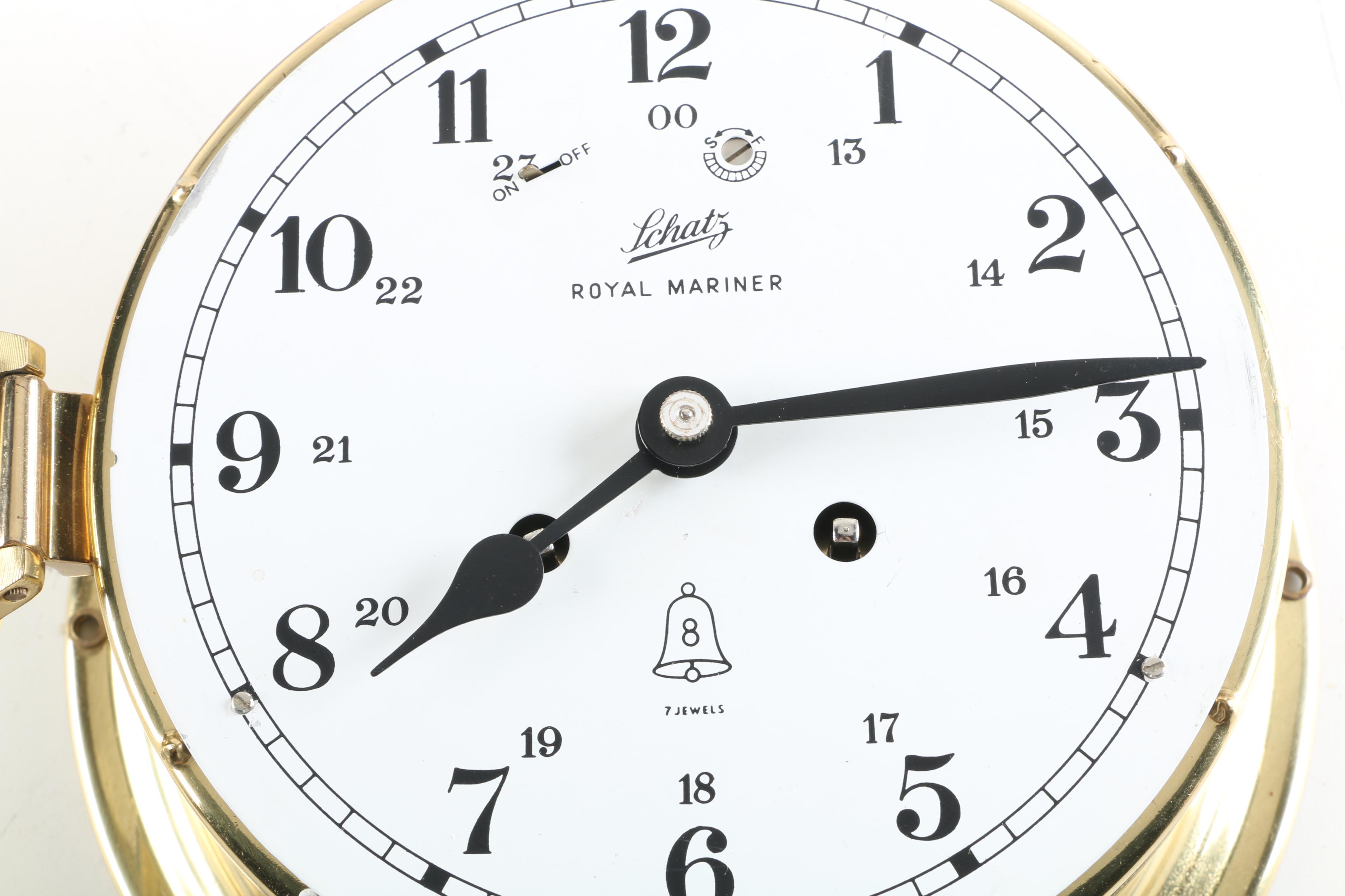 Schatz "Royal Mariner" Brass Ship's Clock