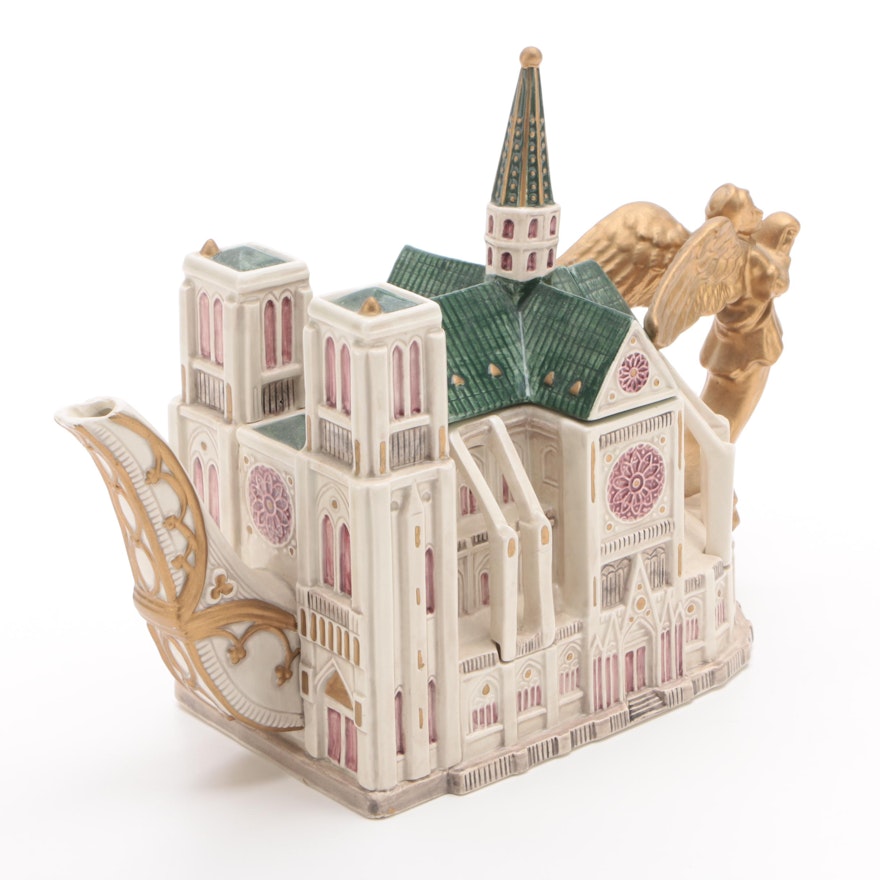 Limited Edition "Notre Dame Cathedral" Teapot by Fitz and Floyd