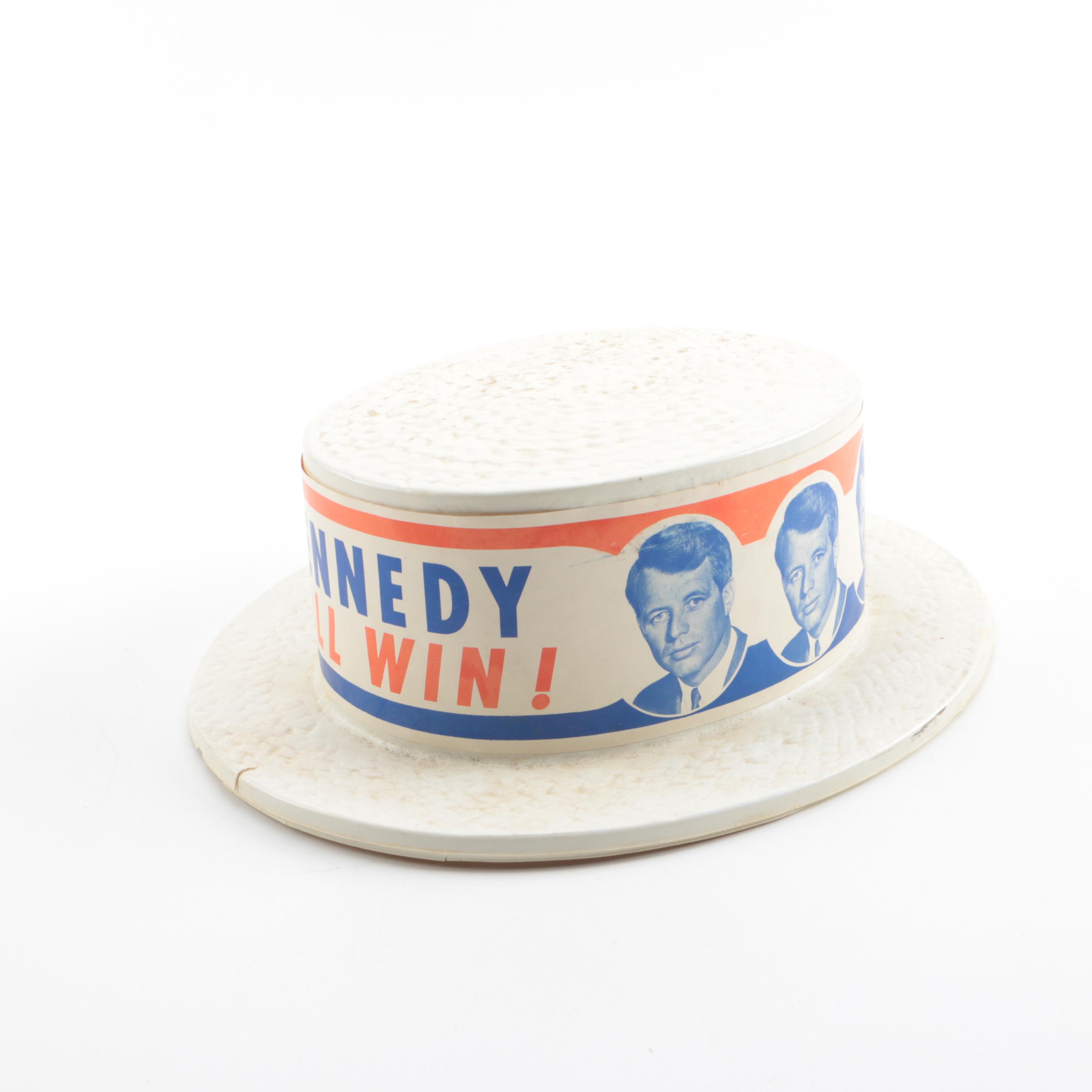 1968 "Kennedy Will Win!" Robert Kennedy Presidential Campaign Promotional Hat
