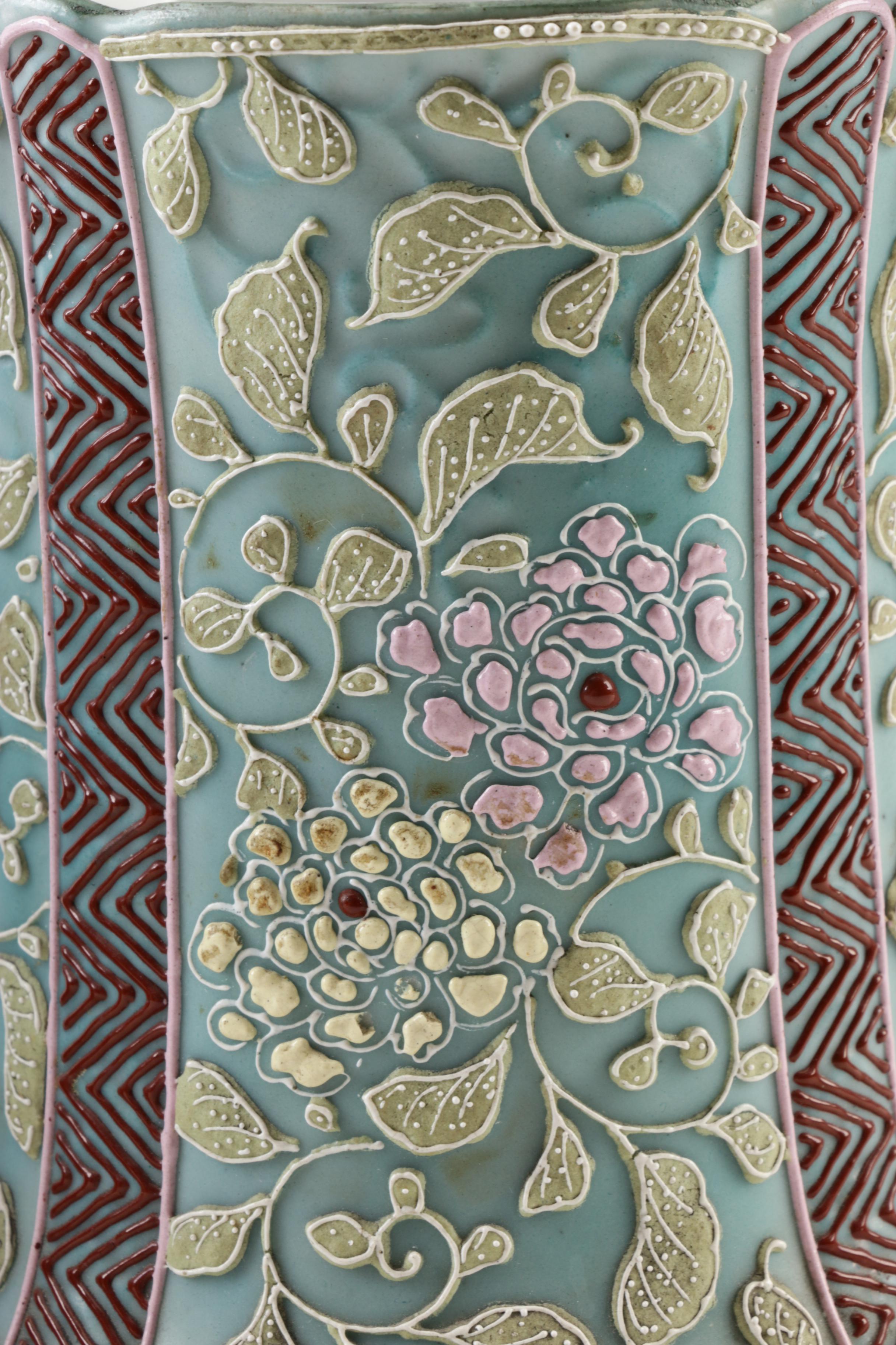 Six Nations Kanyengeh Handmade Pottery Vessel and East Asian Moriage Pitcher