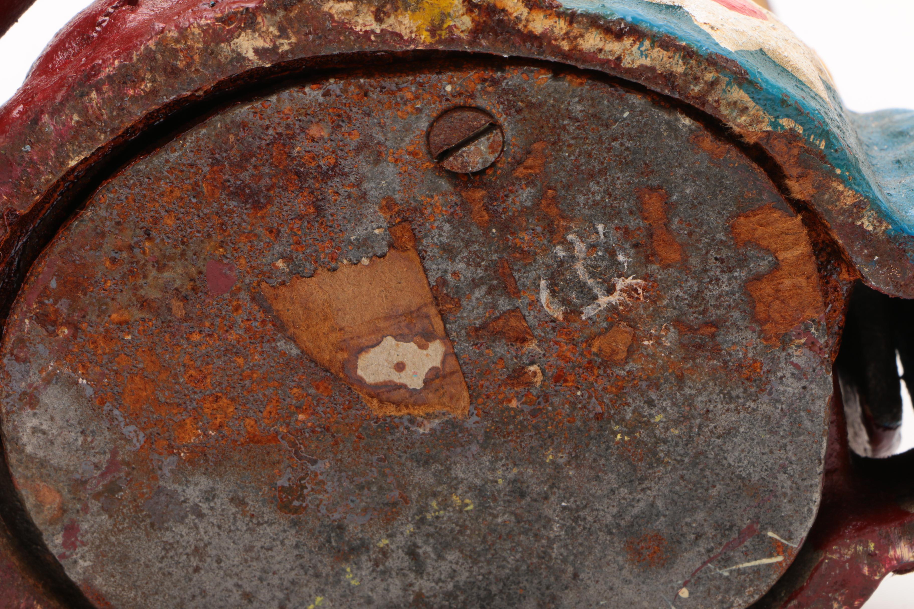 Cast Iron Mechanical Clown Coin Bank