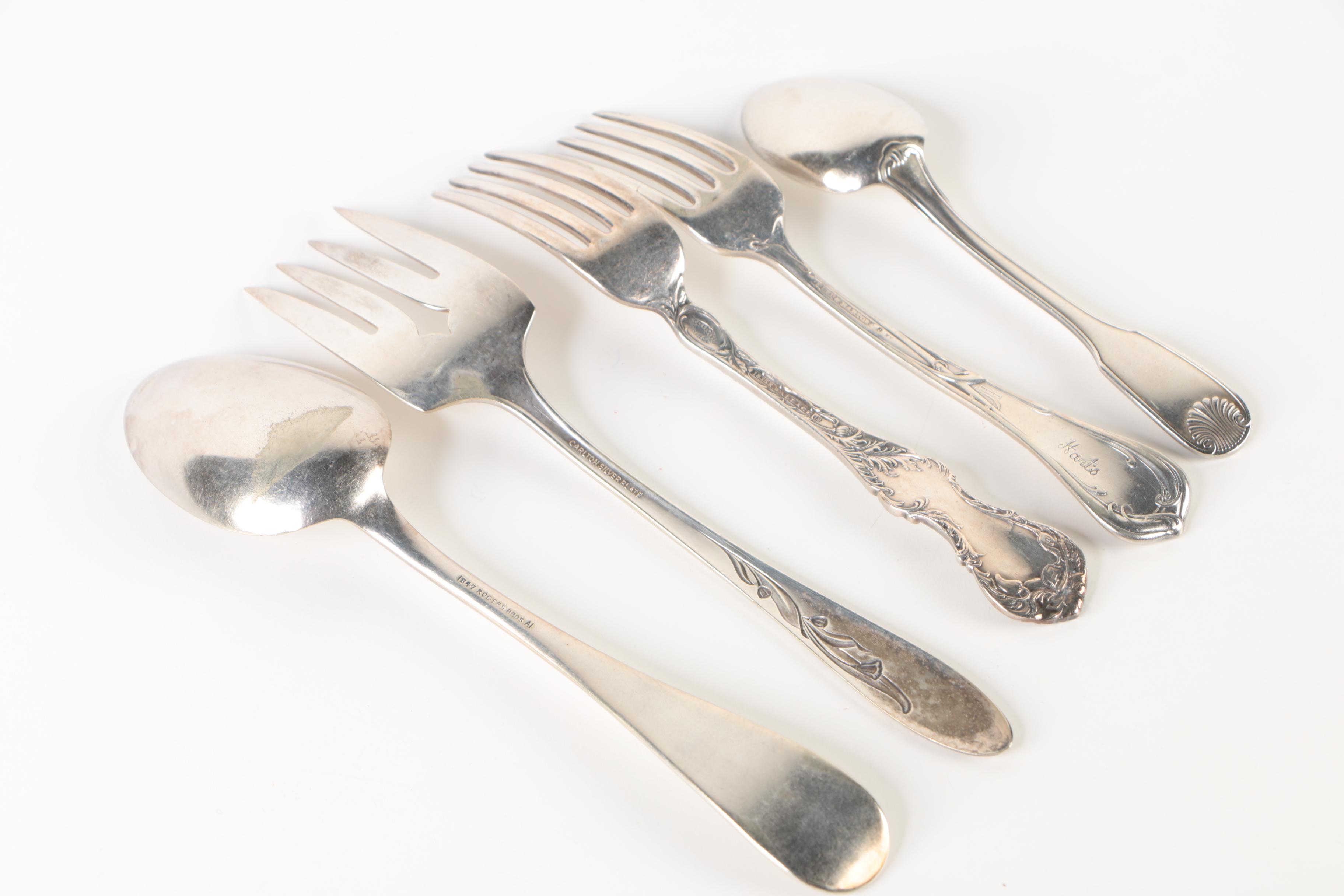 Reed & Barton with Other Silver Plate and Stainless Steel Flatware