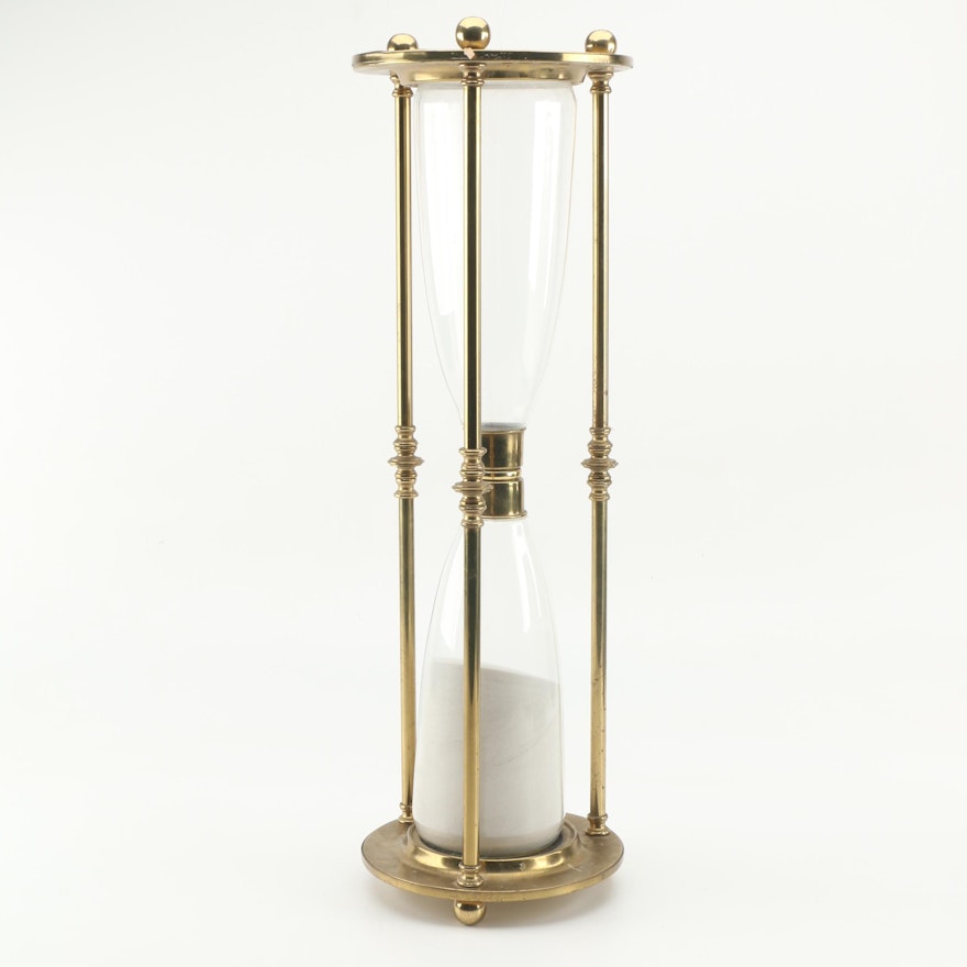 Over-Sized Brass Hourglass