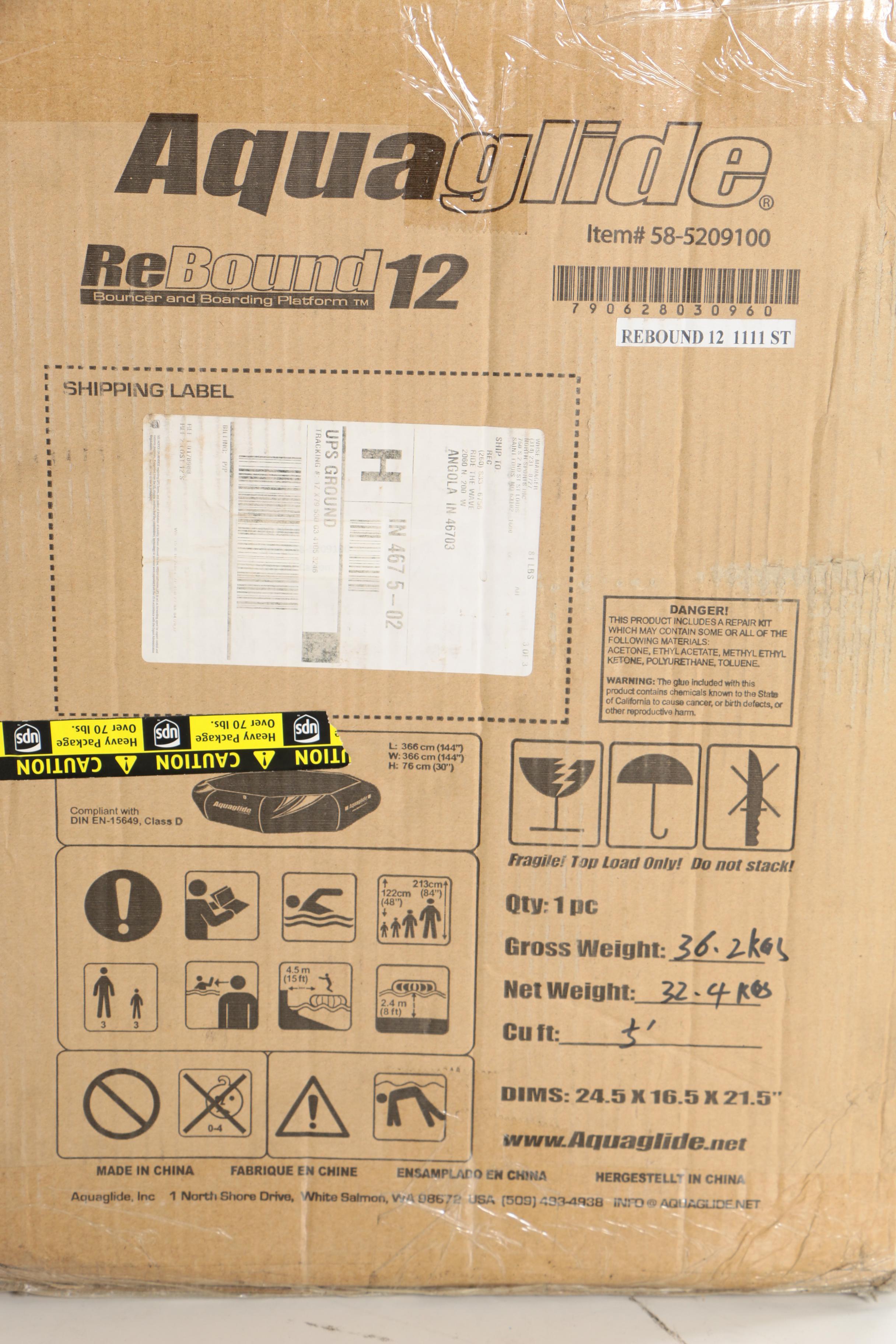 Aquaglide Platinum ReBound 12 Bouncer Water Trampoline