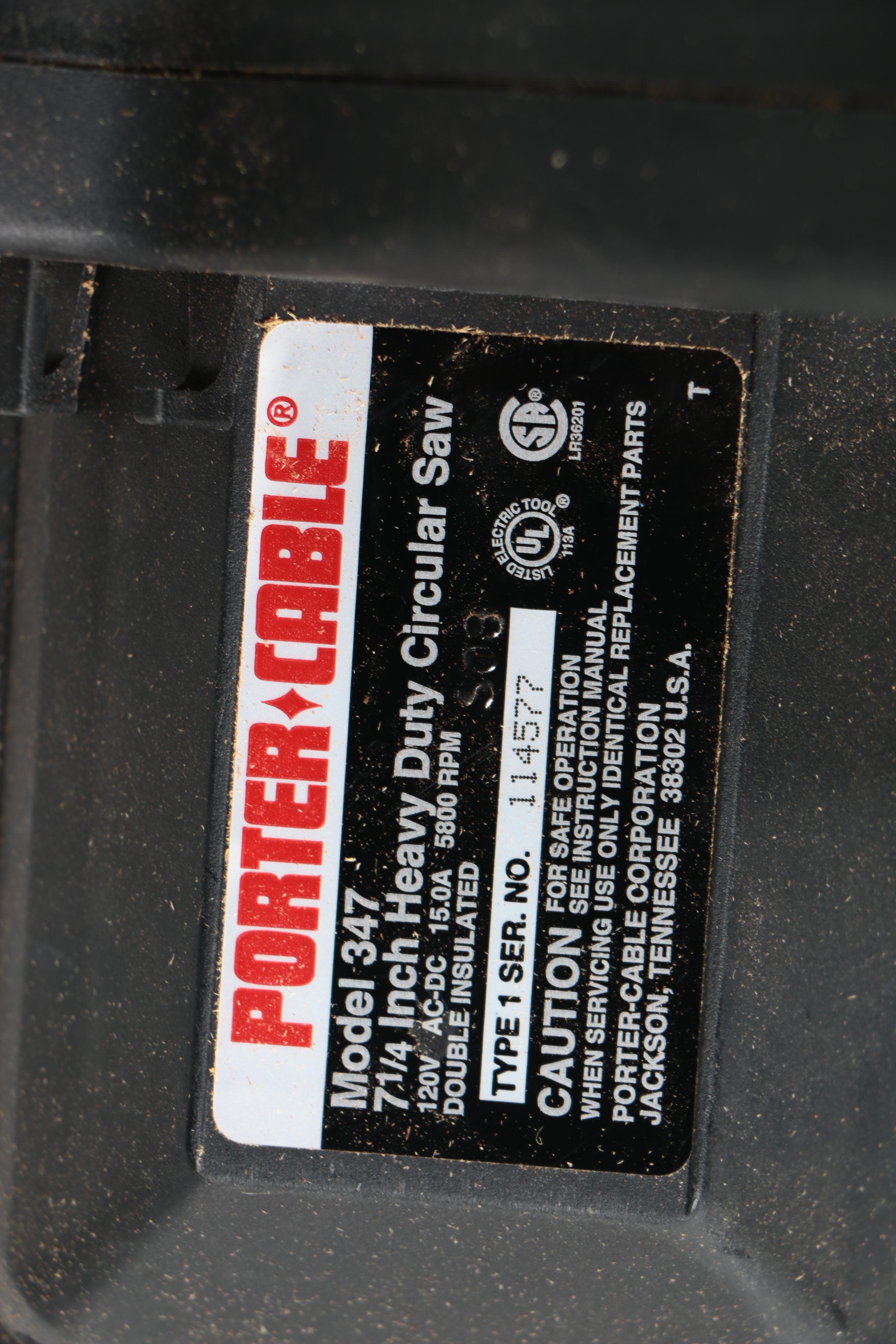 Porter-Cable Circular Saw and Nail Gun with Drill Bit Set and Bag