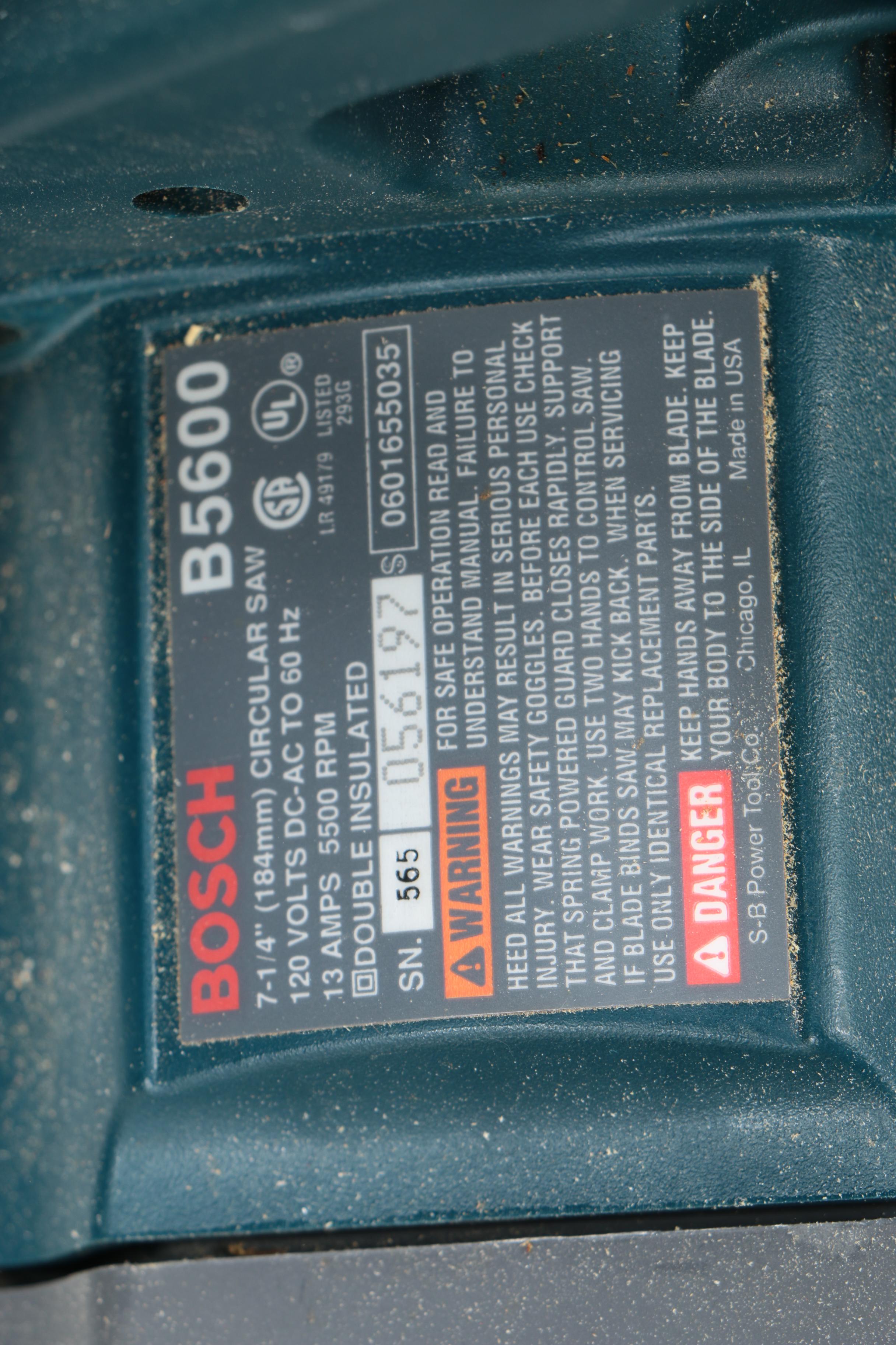 Bosch Corded Circular Saw and Hand Sanders with Blades and Papers