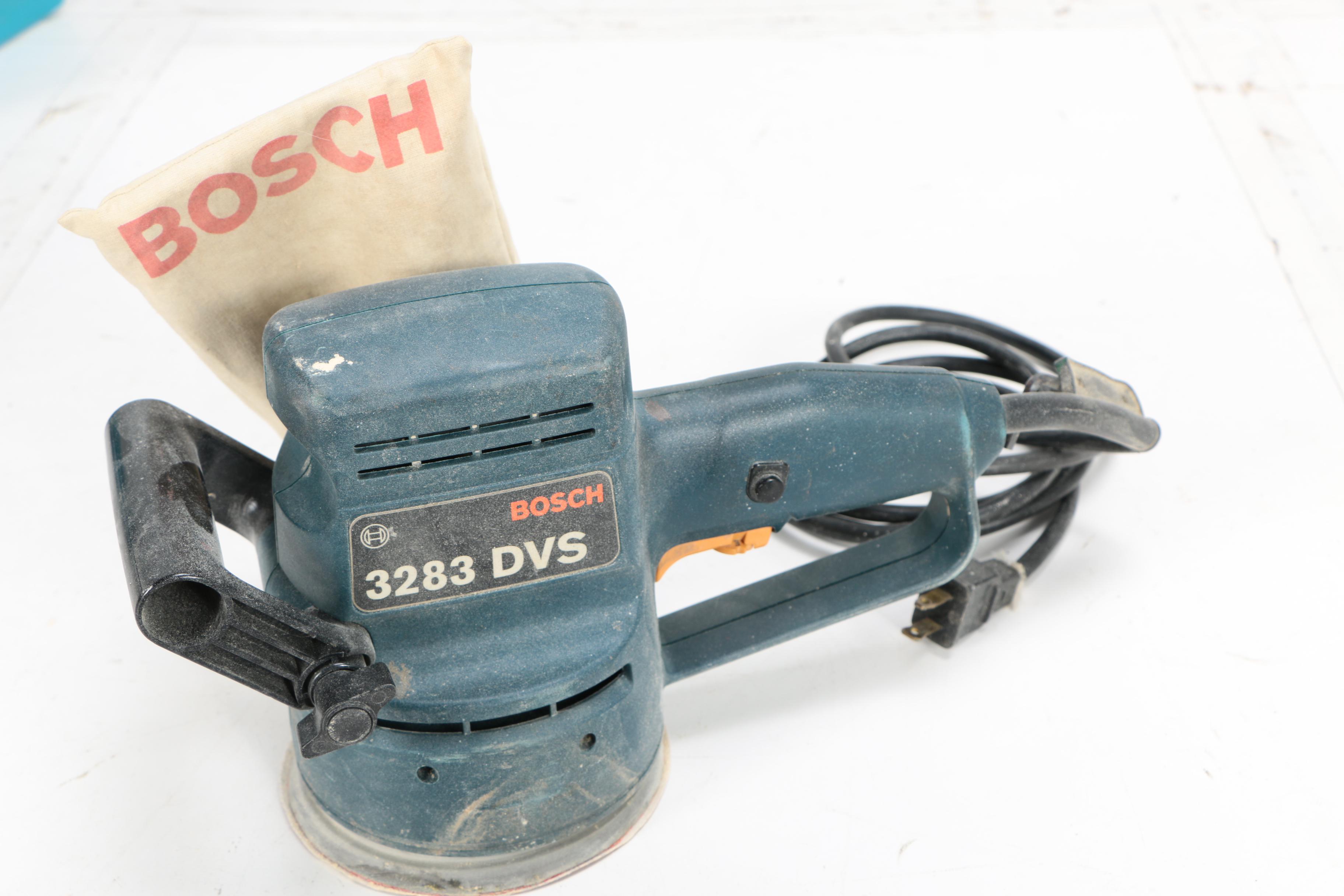 Bosch Corded Circular Saw and Hand Sanders with Blades and Papers