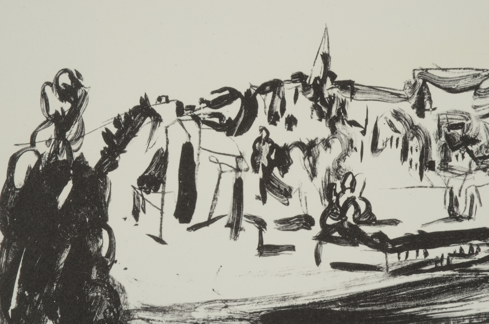 Paul Chidlaw Monochromatic Monotype of a Landscape