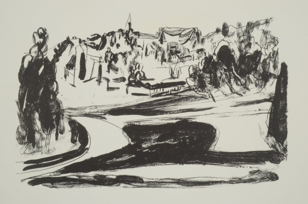 Paul Chidlaw Monochromatic Monotype of a Landscape