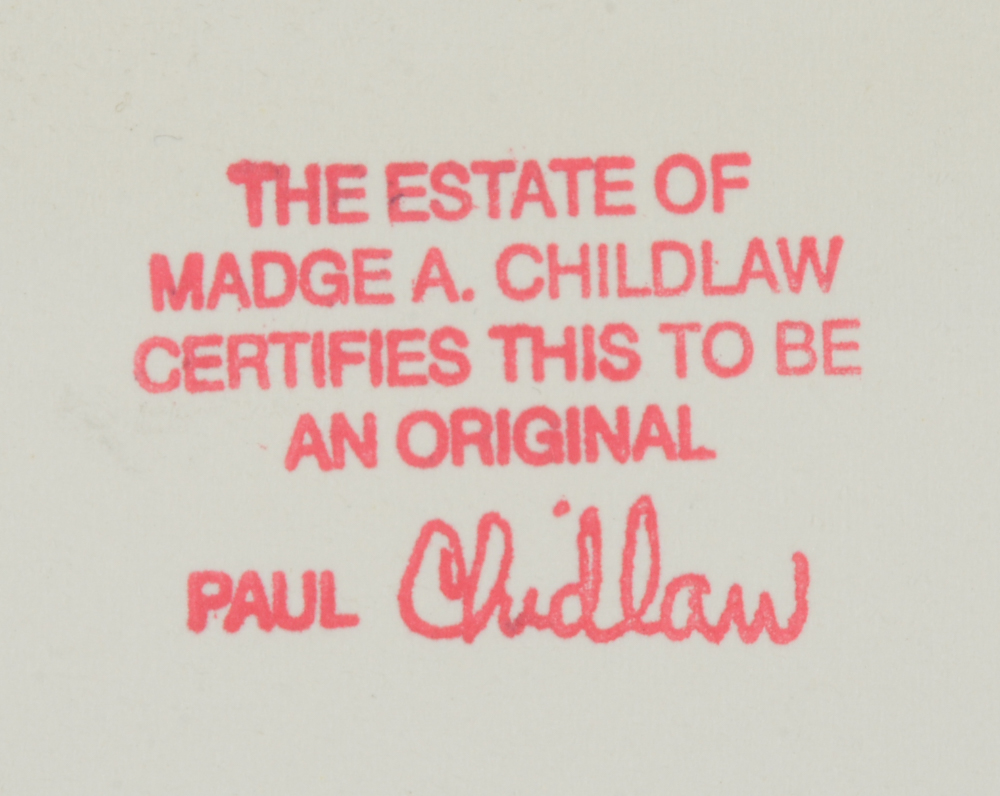 Paul Chidlaw Monochromatic Monotype of a Landscape