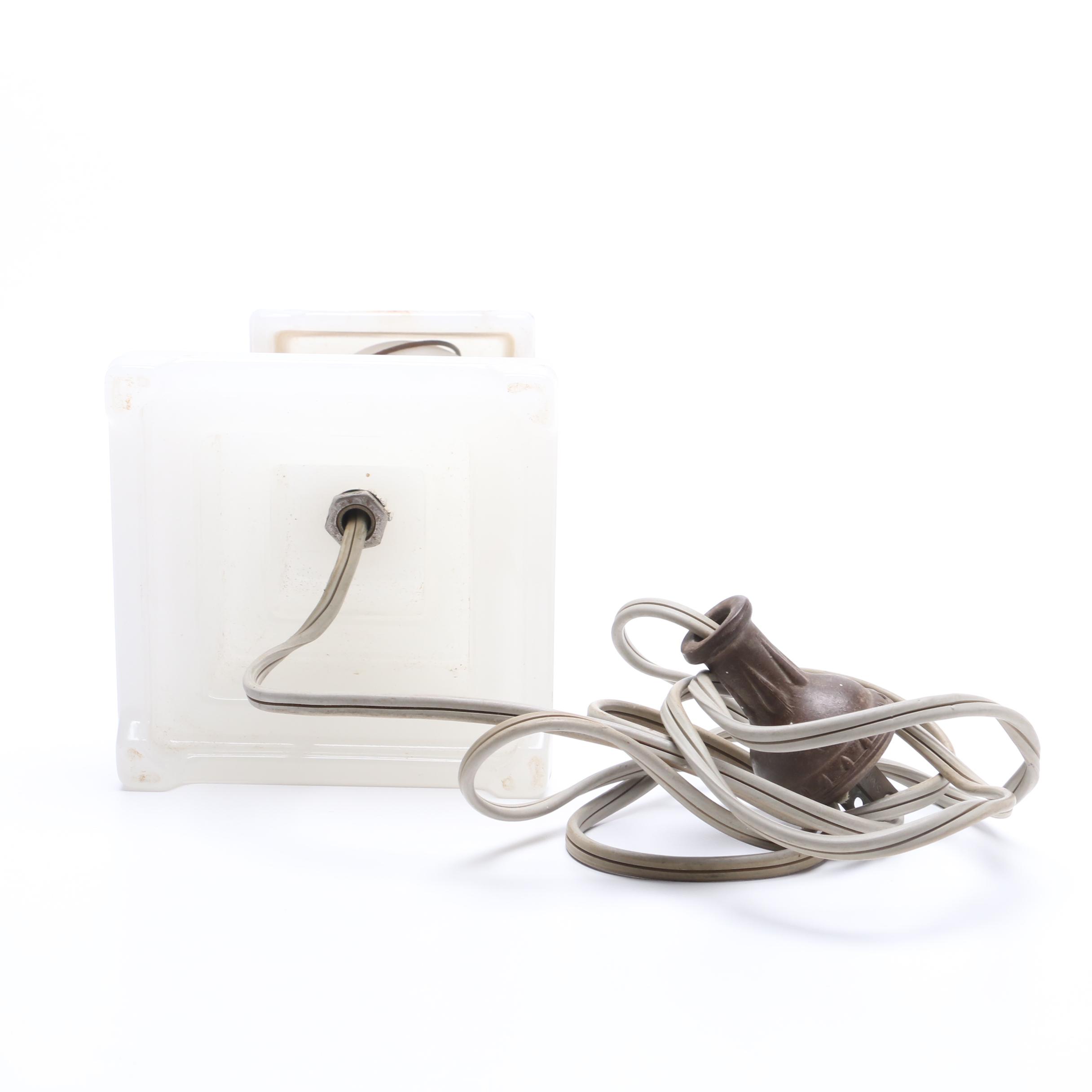 Vintage White Jadeite Scottie Dog Lamp