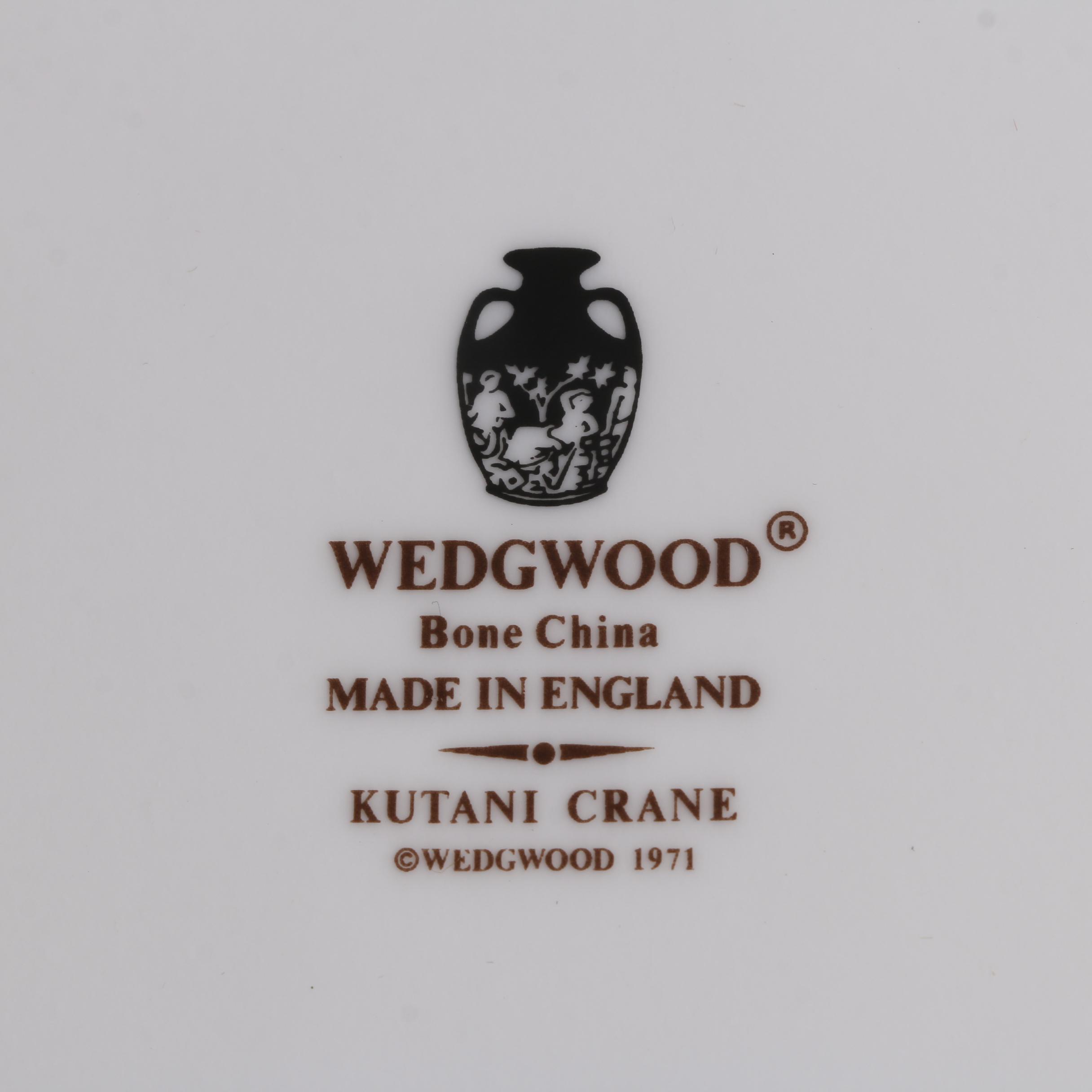 Wedgwood "Kutani Crane" Bone China Dinnerware Circa 1971-98
