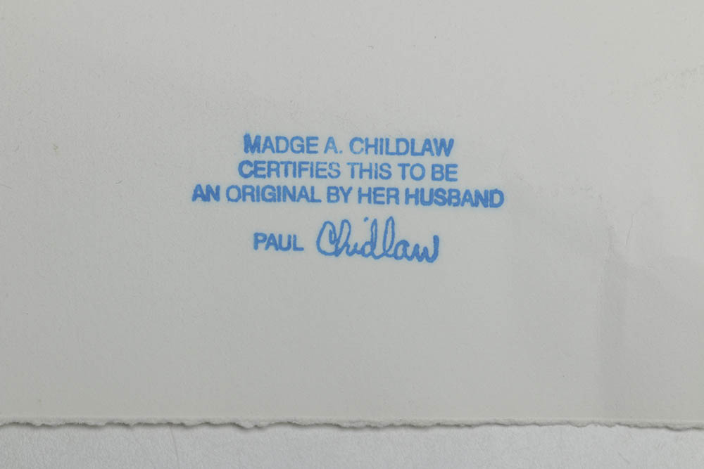 Paul Chidlaw Monochromatic Monotype of a Landscape