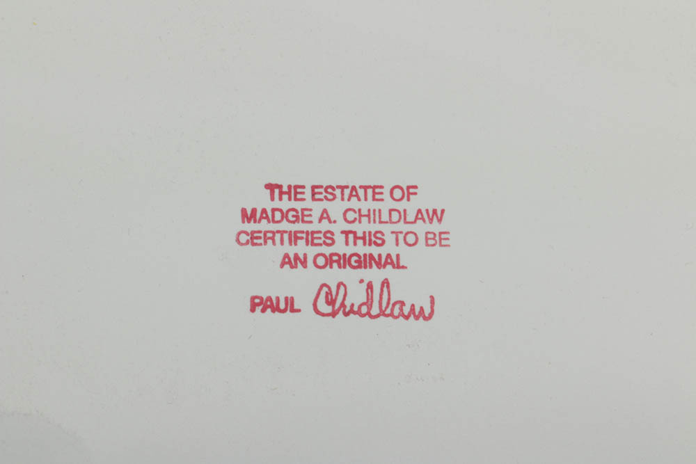 Paul Chidlaw Monochromatic Monotype of a Landscape