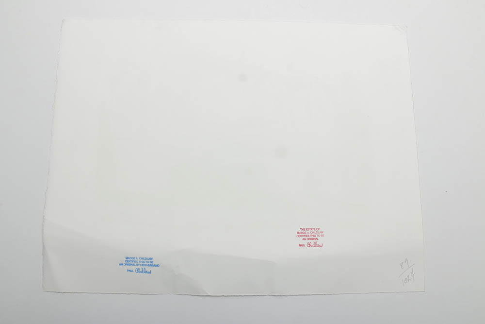 Paul Chidlaw Monochromatic Monotype of a Landscape