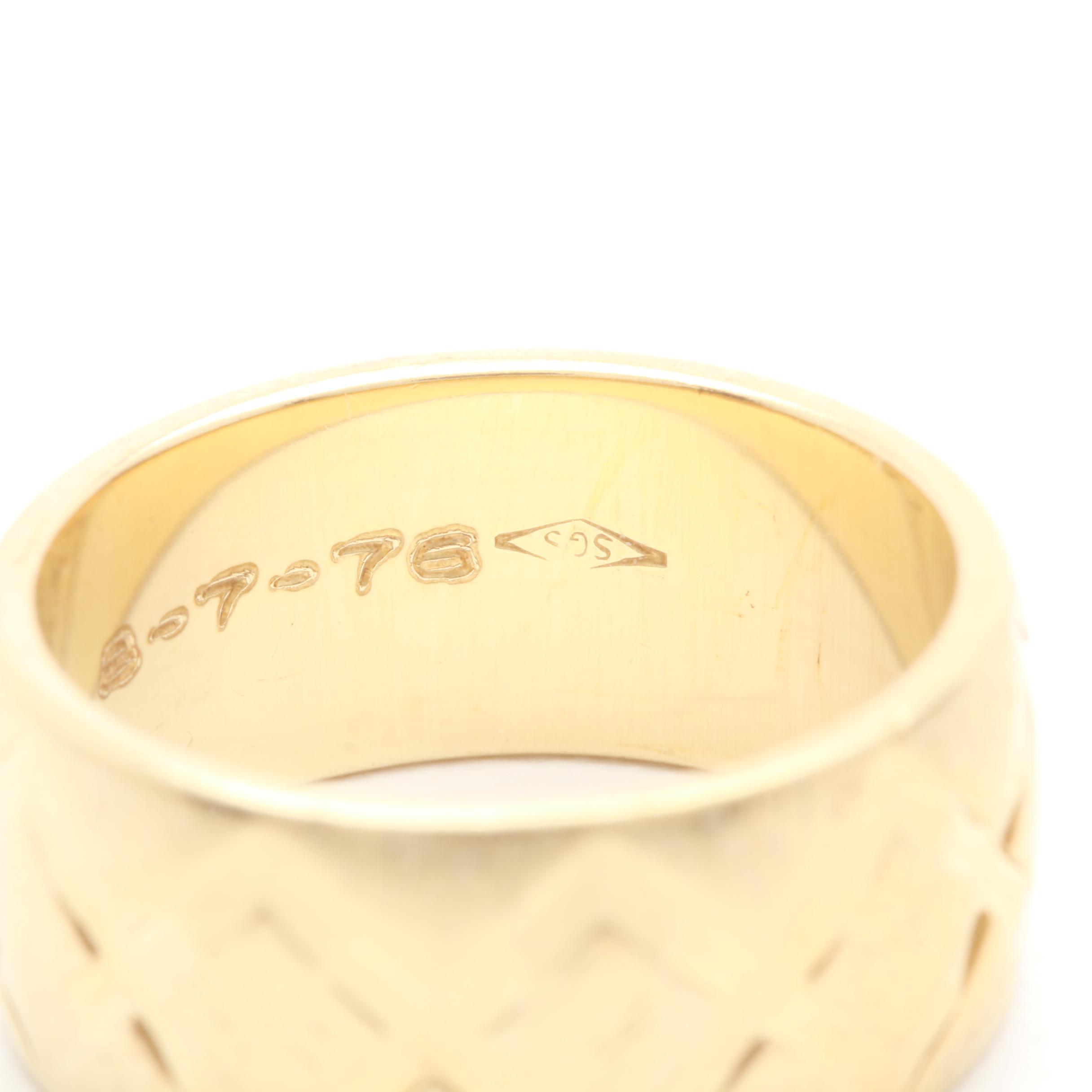 14K Yellow Gold Ring Band