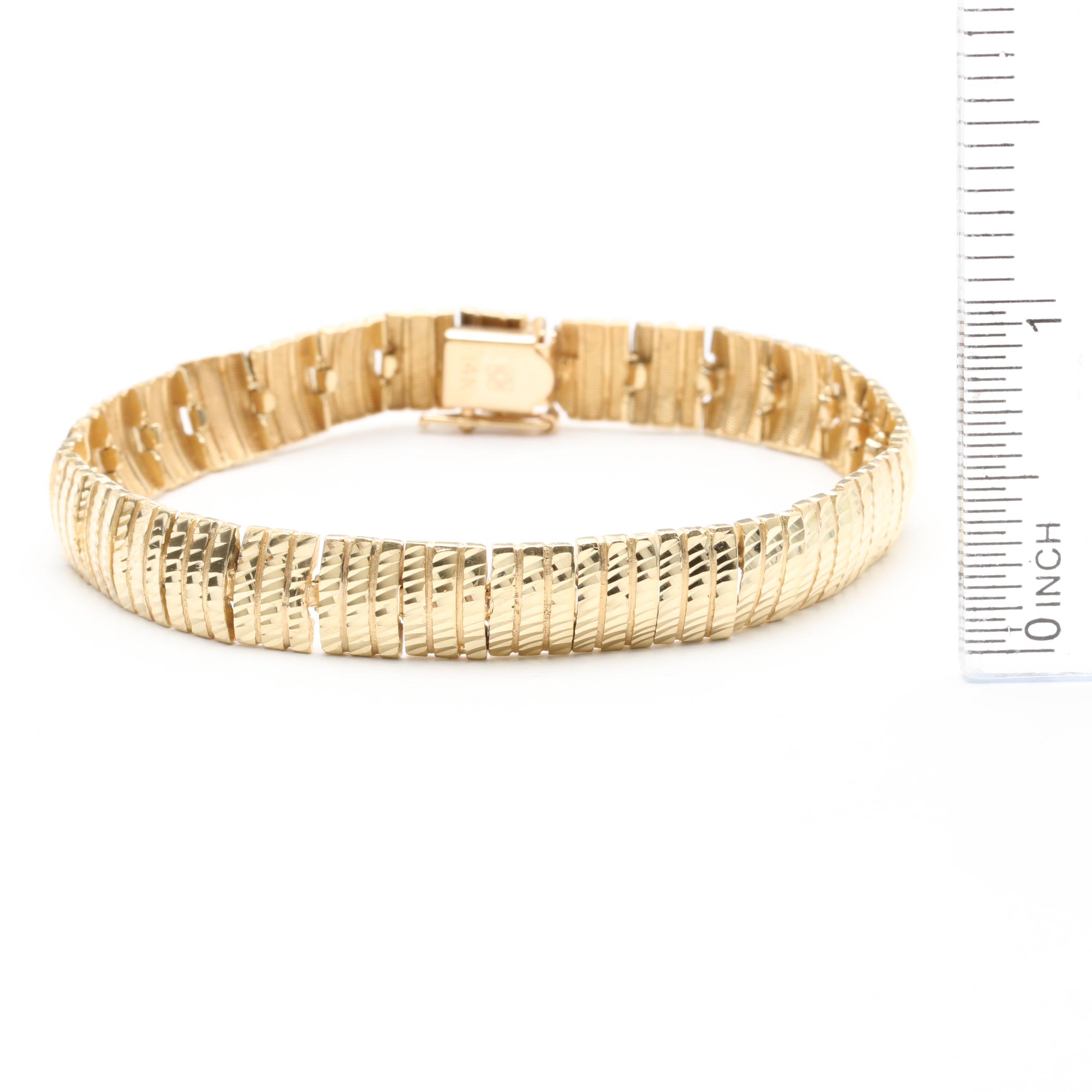 14K Yellow Gold Link Bracelet