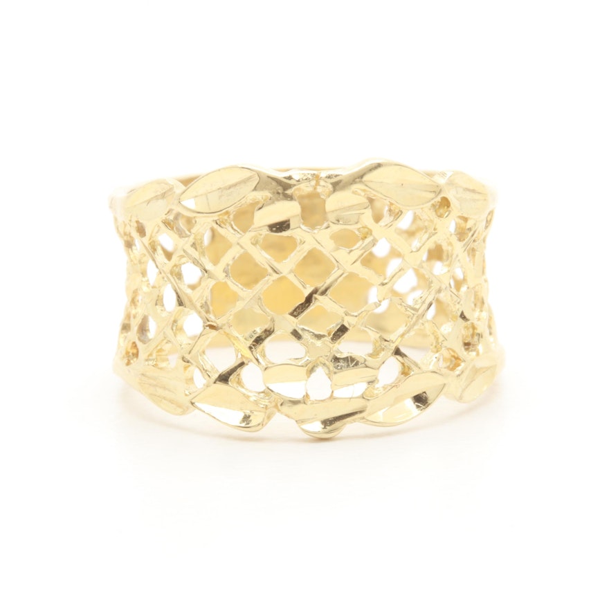 14K Yellow Gold Openwork Ring