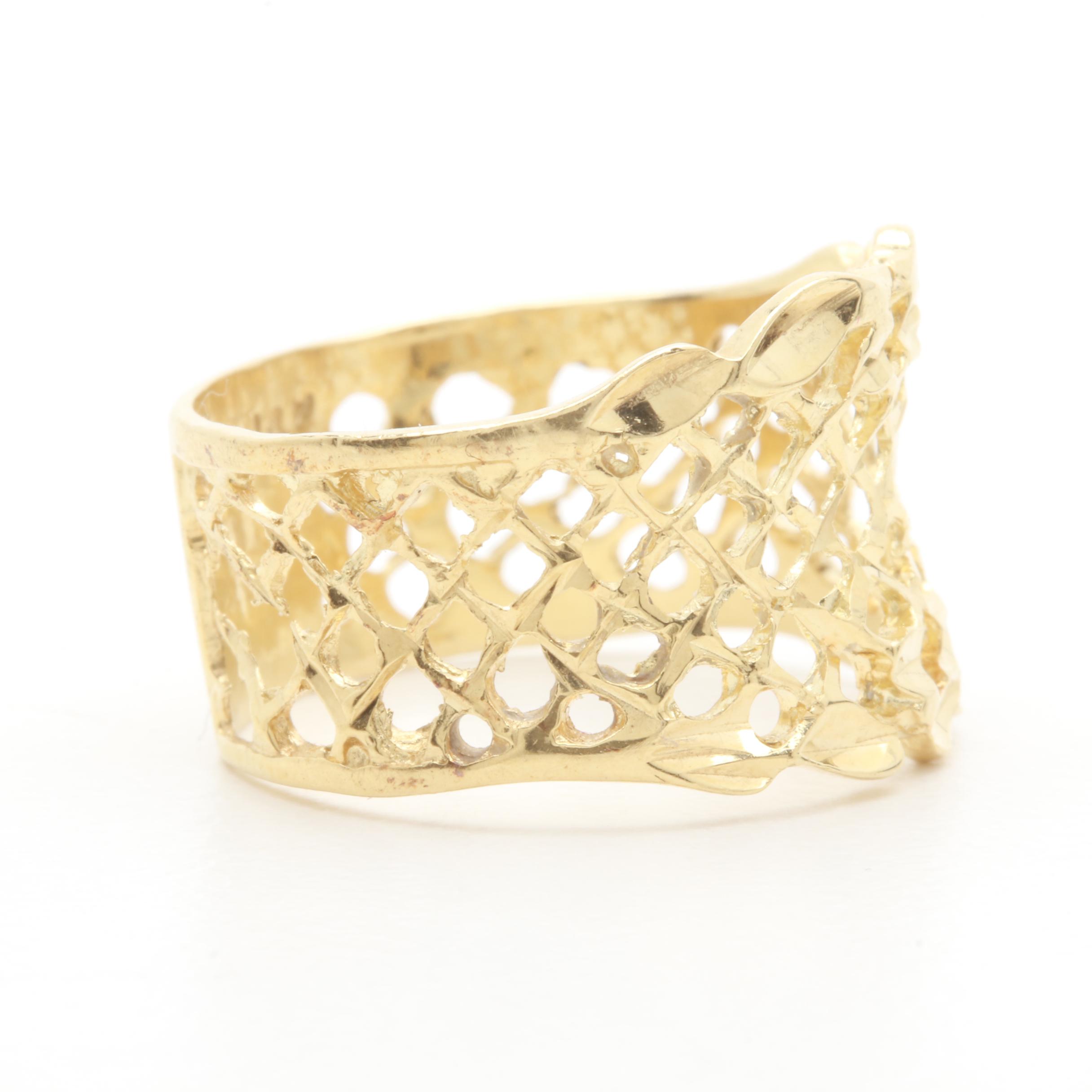 14K Yellow Gold Openwork Ring