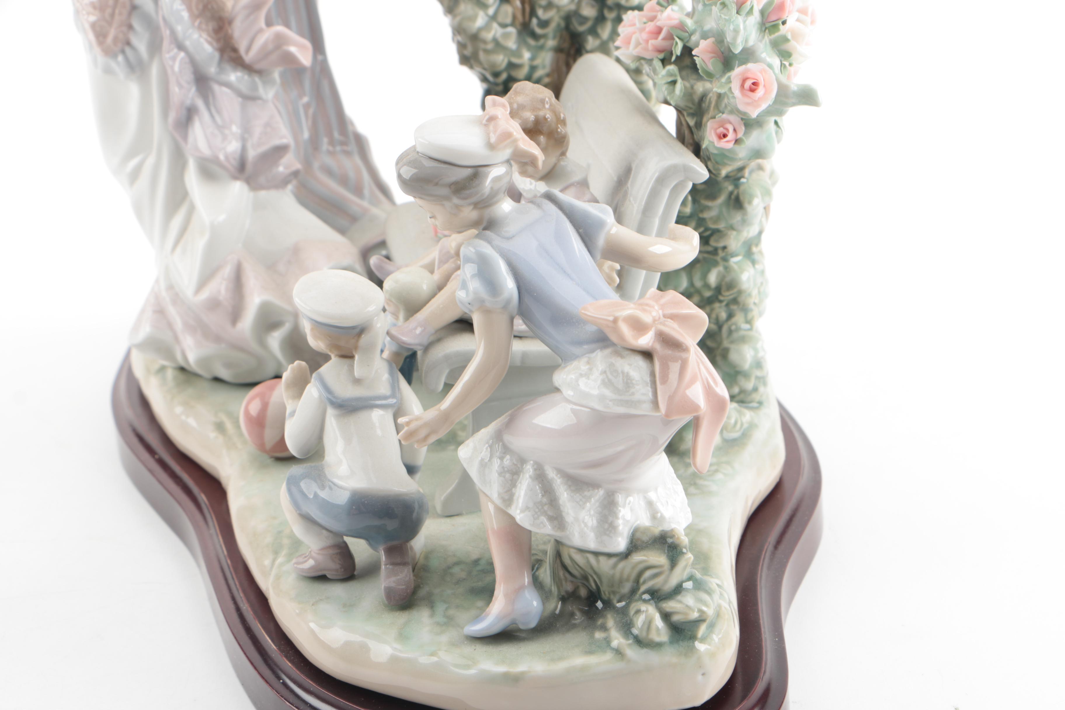 Lladró "Stroll in the Park" Porcelain Tableau