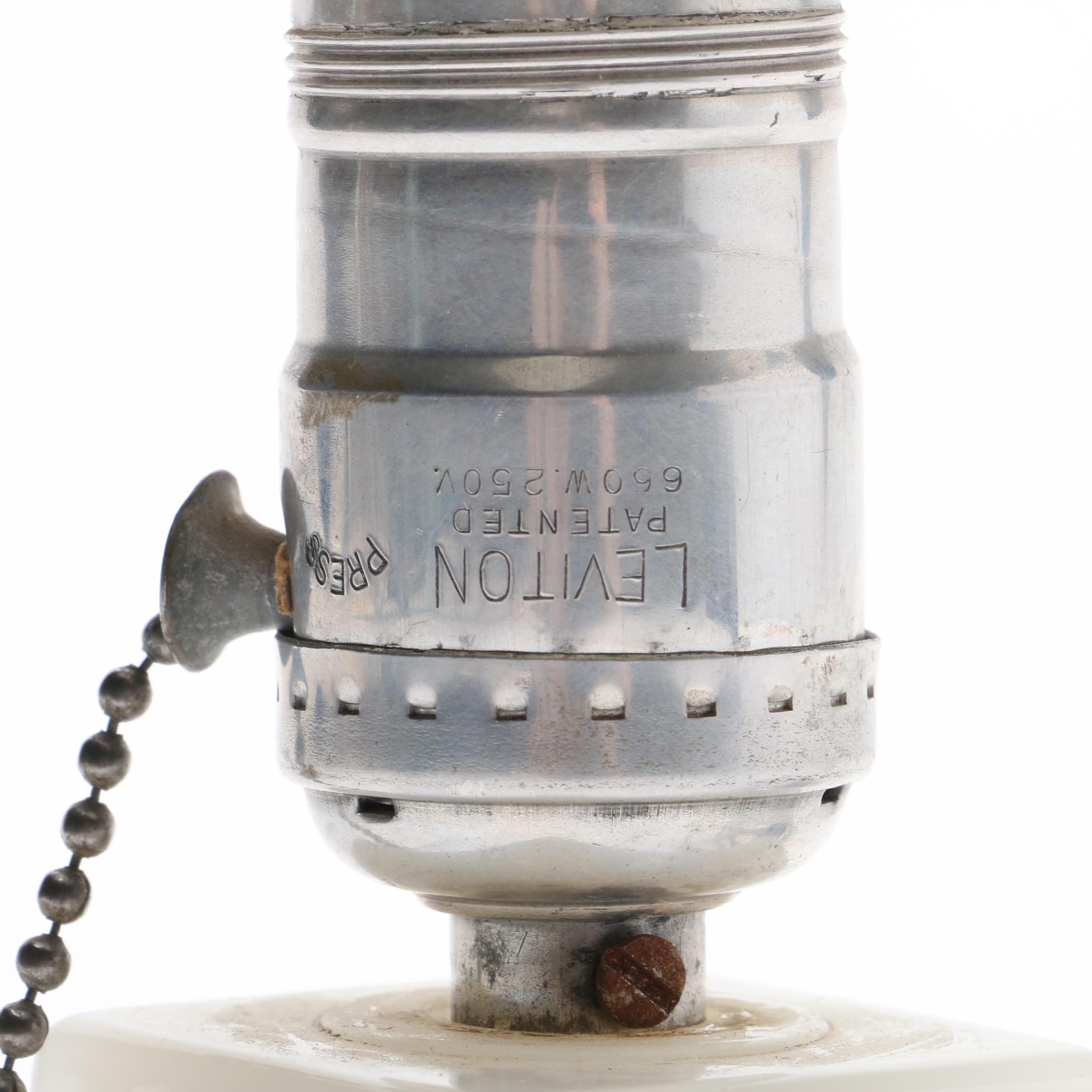 Vintage White Jadeite Scottie Dog Lamp