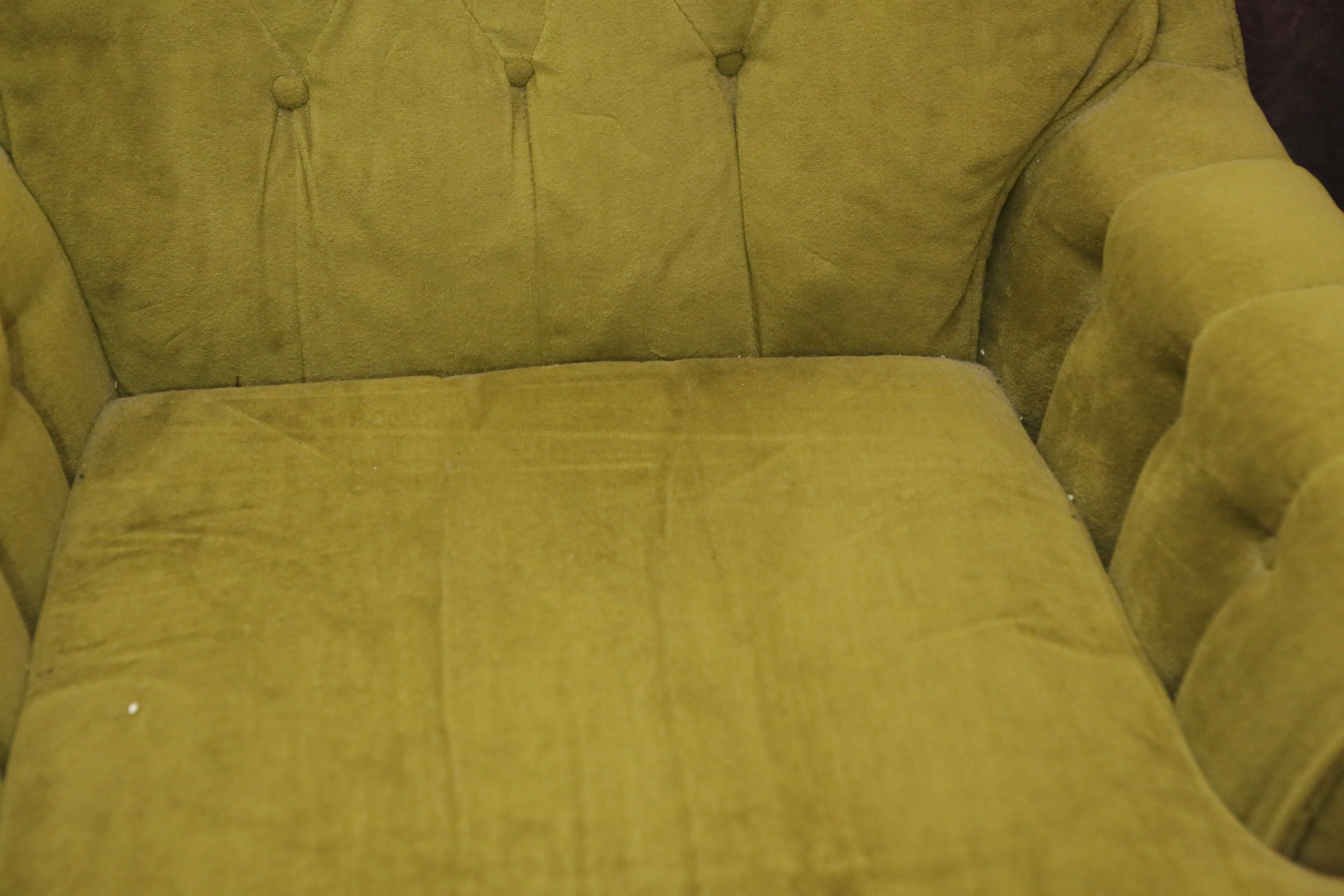 Mid-Century Green Upholstered Armchair